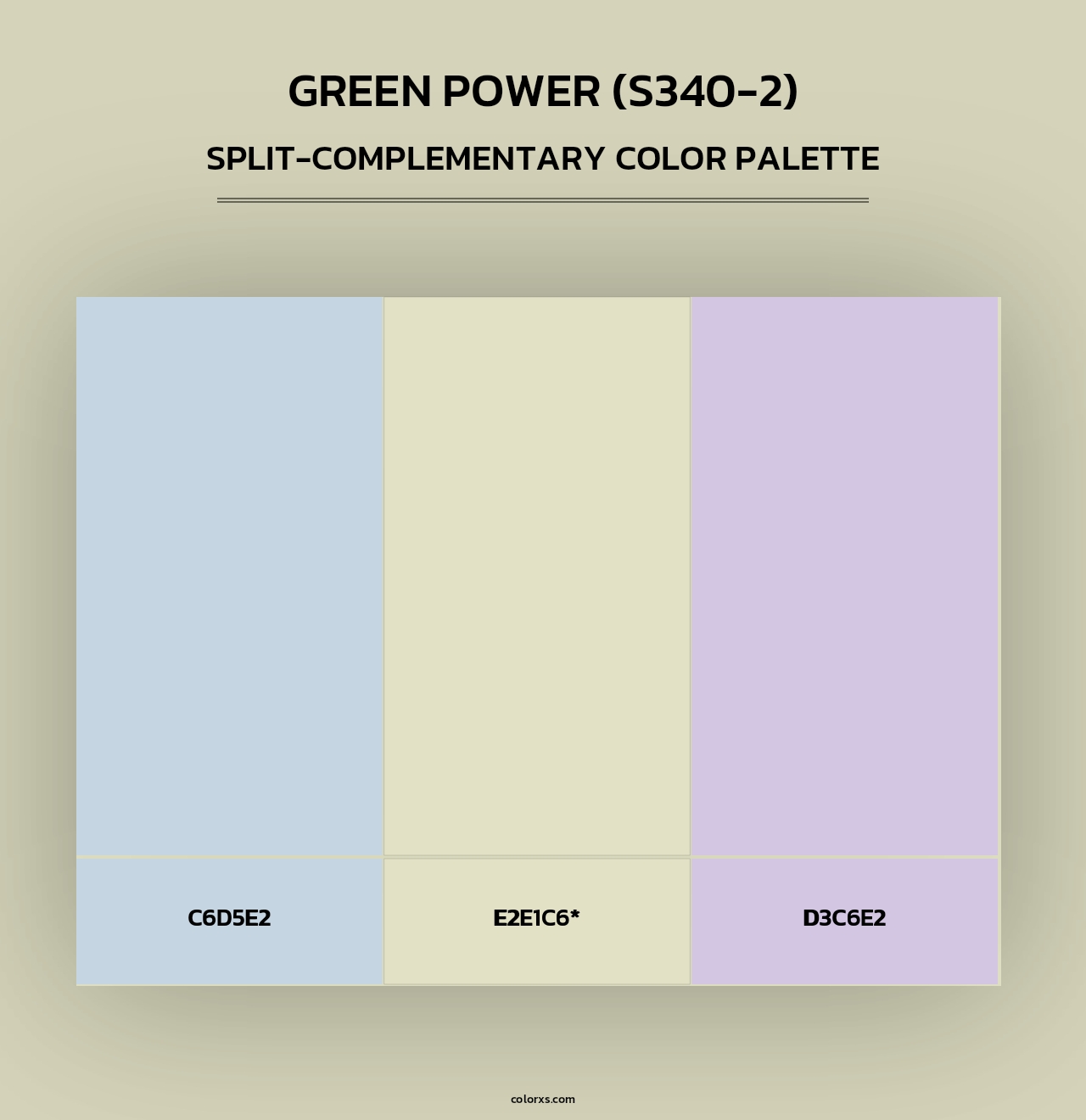 Green Power (S340-2) - Split-Complementary Color Palette