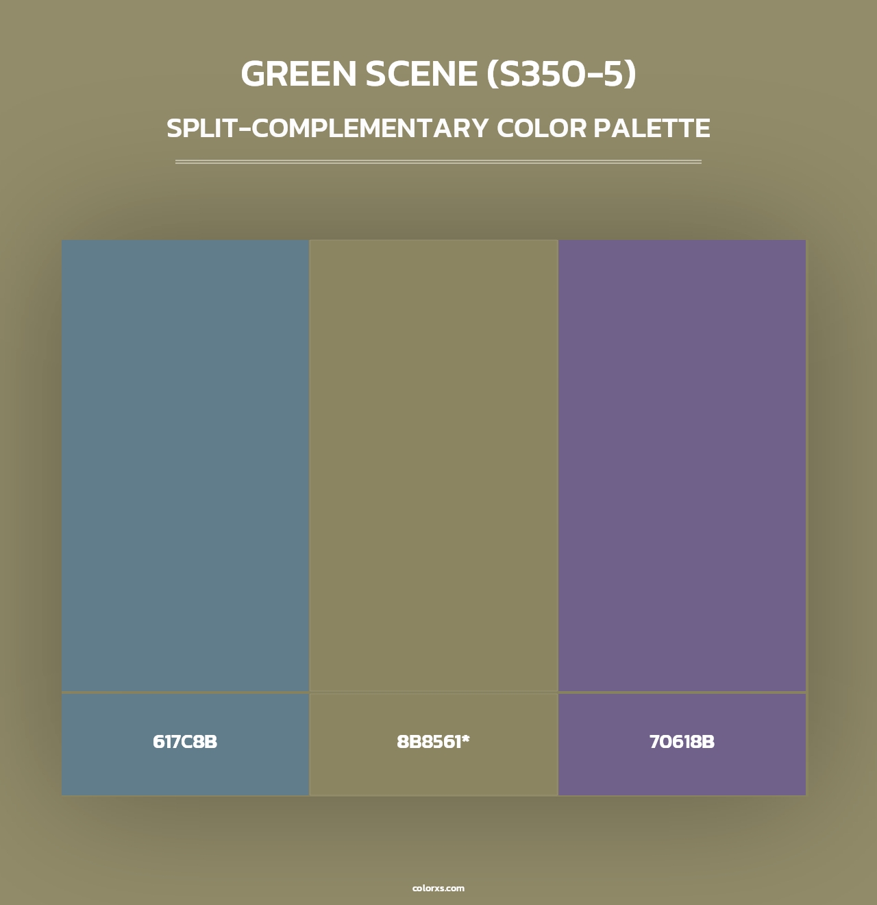Green Scene (S350-5) - Split-Complementary Color Palette