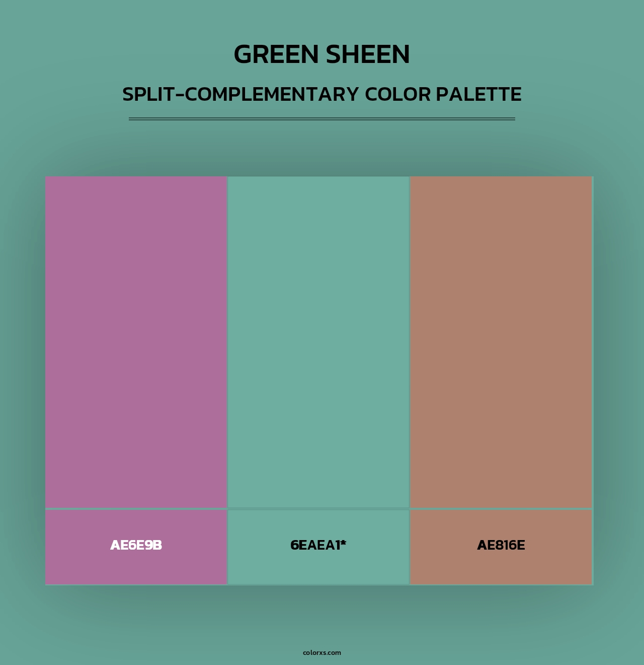 Green Sheen - Split-Complementary Color Palette