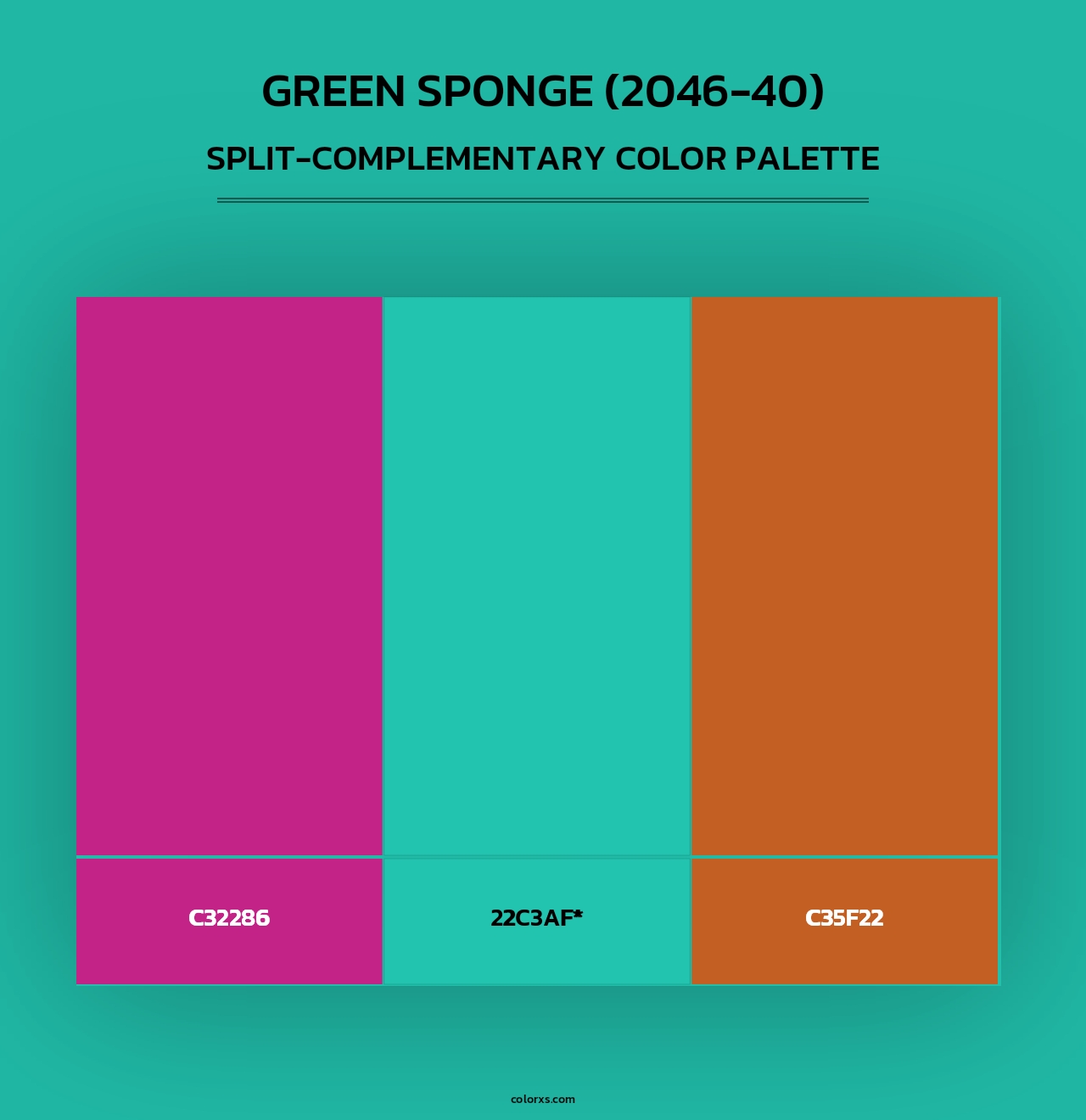 Green Sponge (2046-40) - Split-Complementary Color Palette