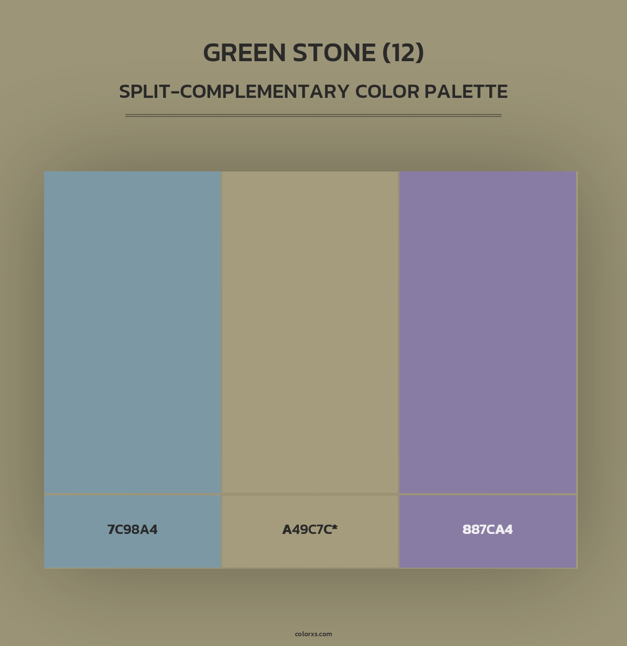 Green Stone (12) - Split-Complementary Color Palette