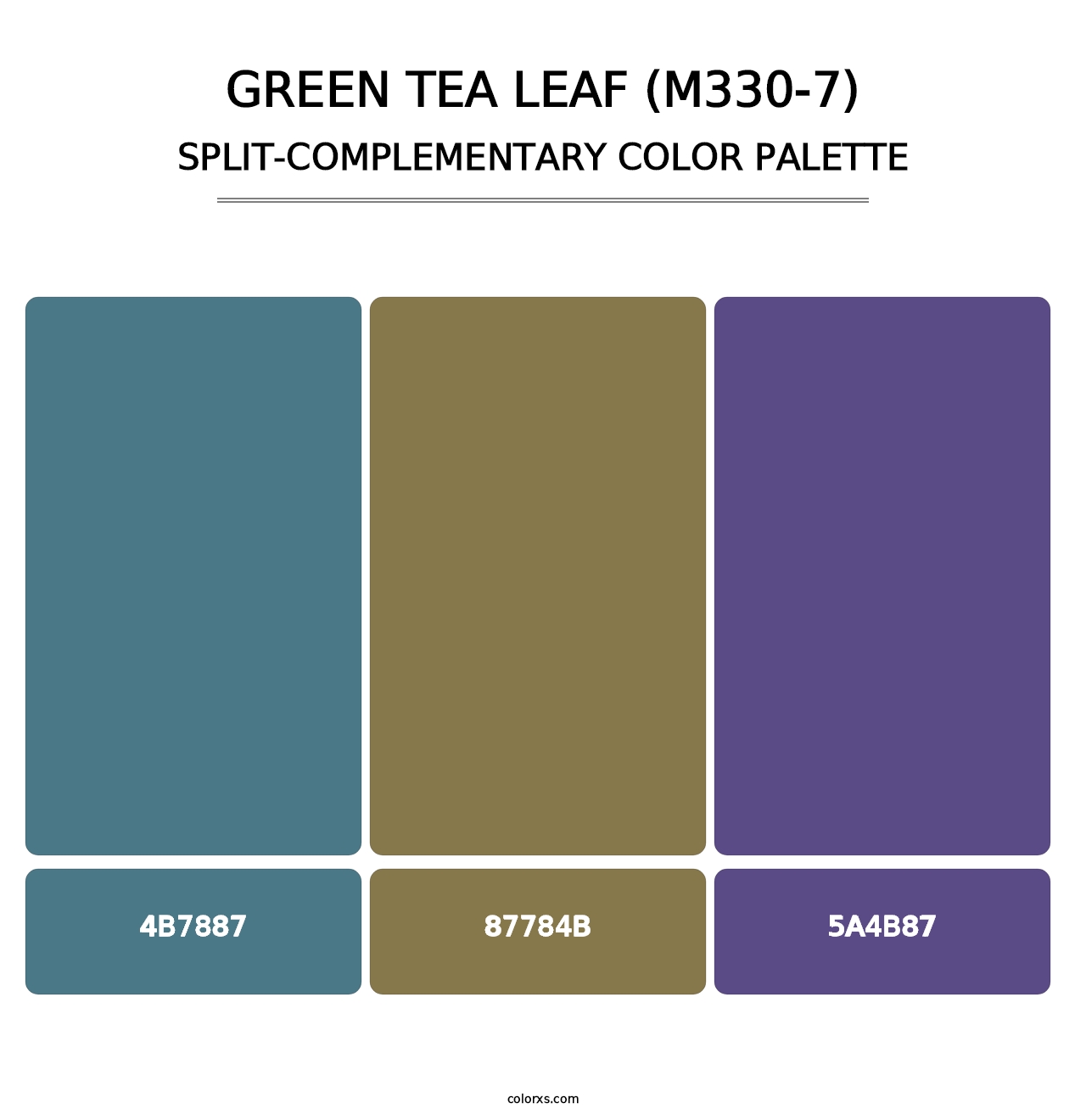 Green Tea Leaf (M330-7) - Split-Complementary Color Palette