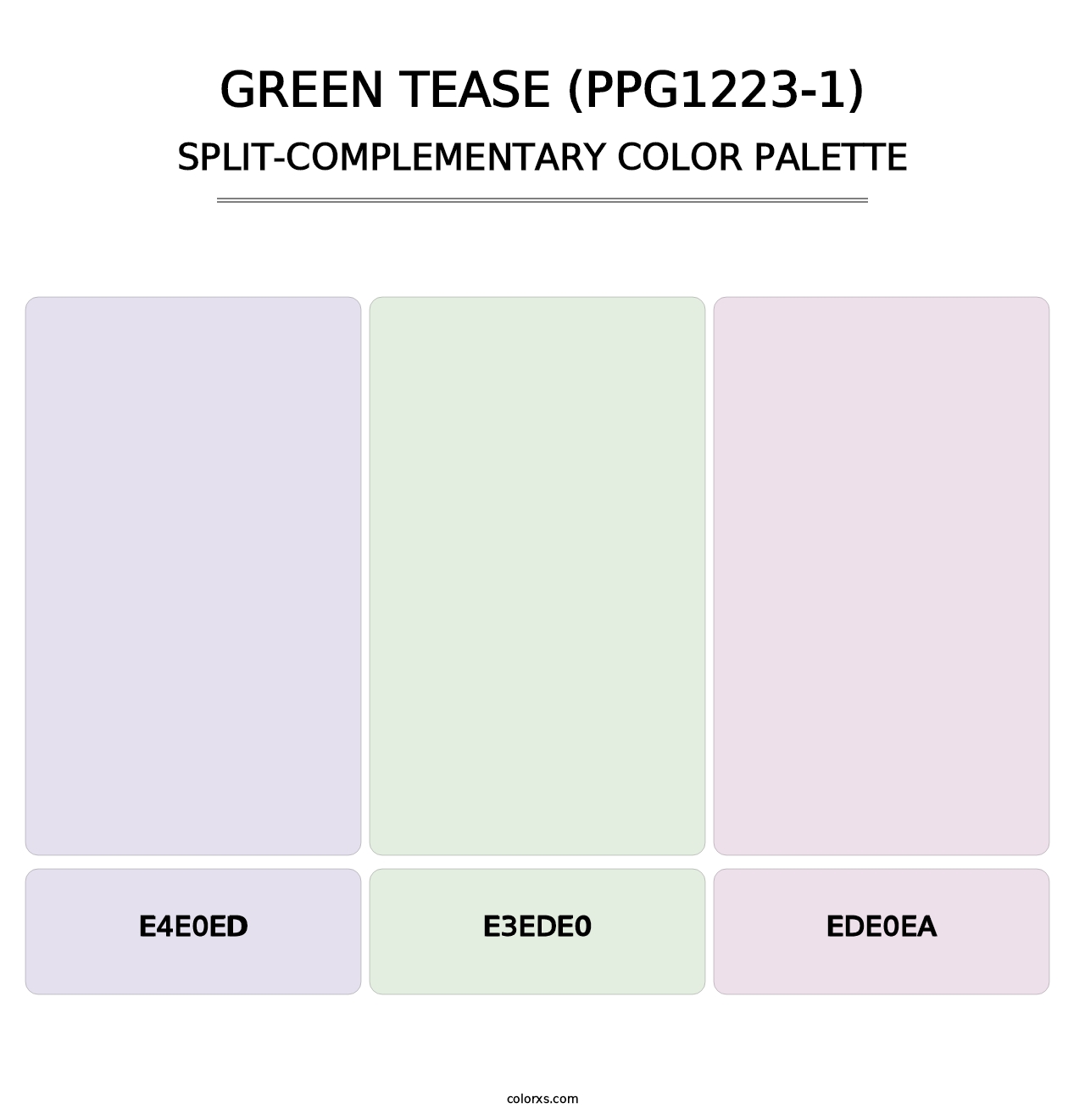 Green Tease (PPG1223-1) - Split-Complementary Color Palette