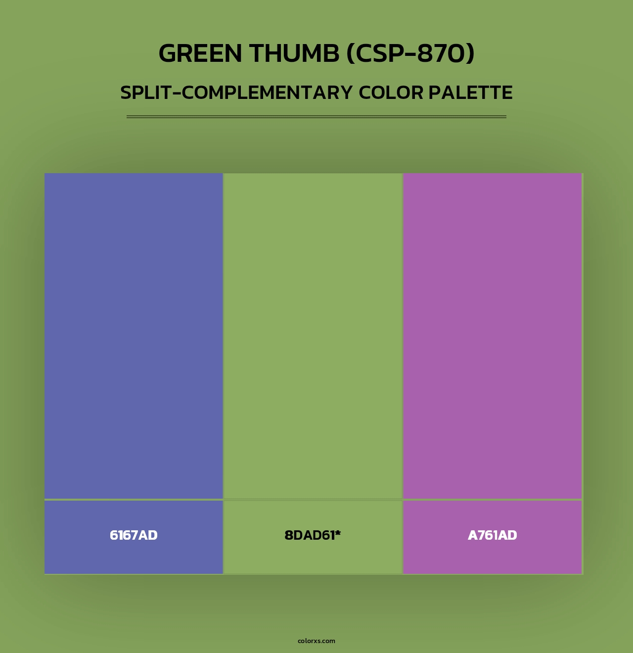 Green Thumb (CSP-870) - Split-Complementary Color Palette