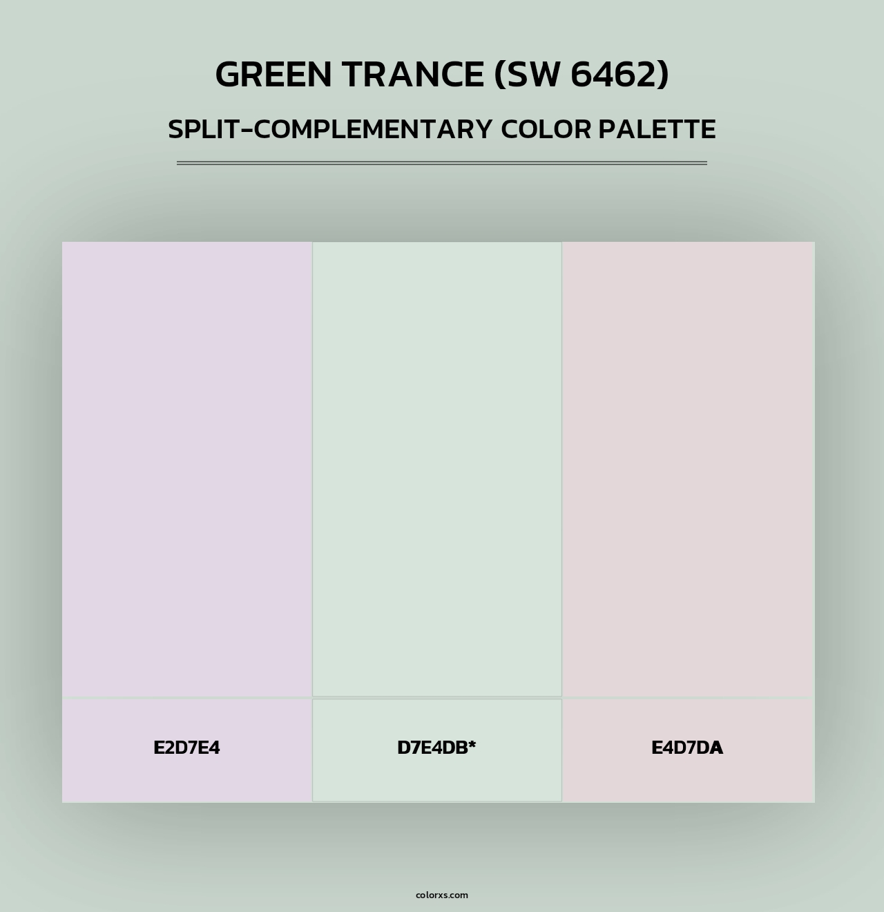 Green Trance (SW 6462) - Split-Complementary Color Palette