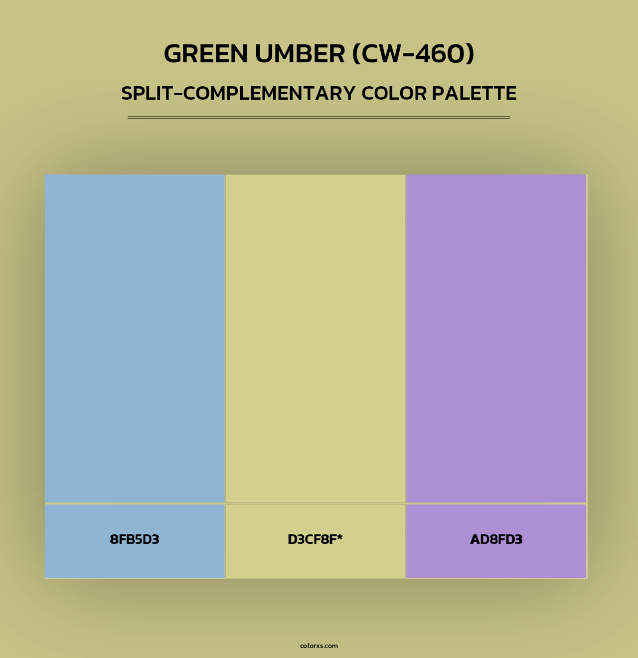 Green Umber (CW-460) - Split-Complementary Color Palette