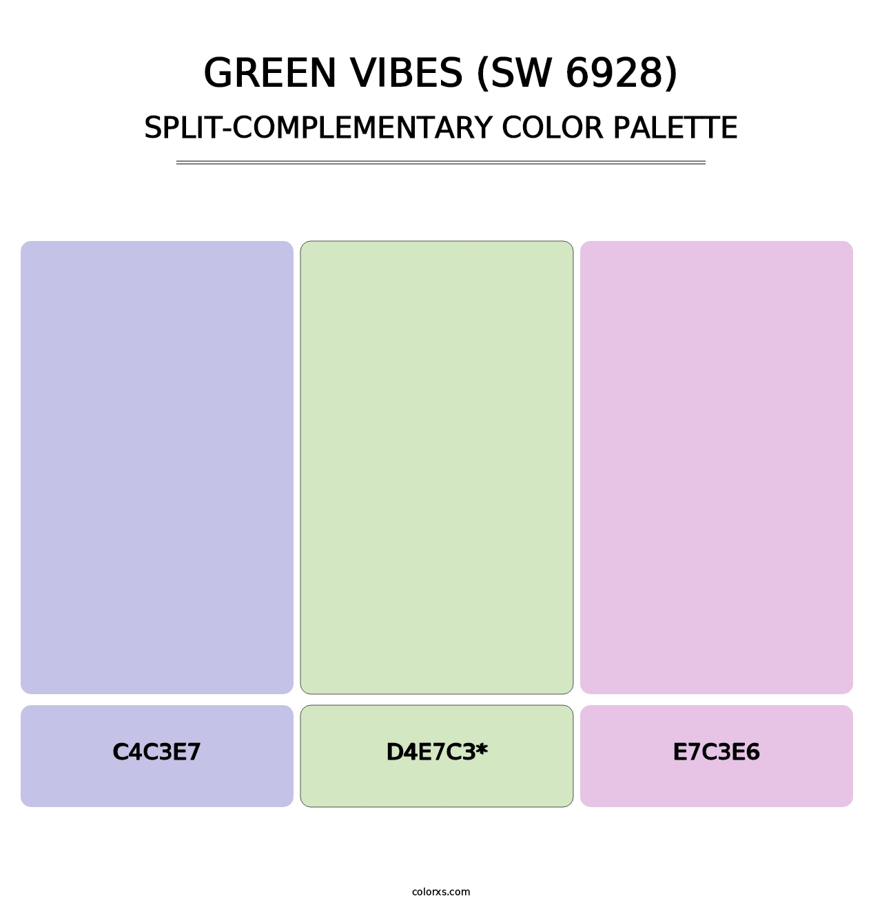 Green Vibes (SW 6928) - Split-Complementary Color Palette