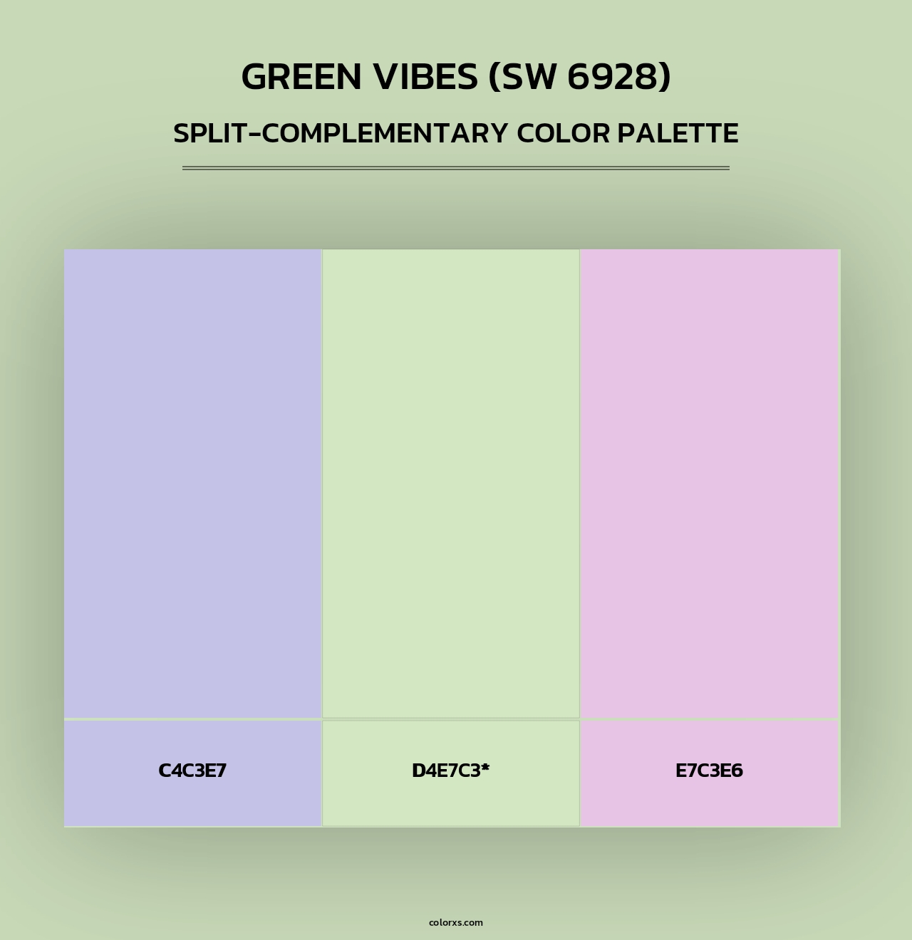 Green Vibes (SW 6928) - Split-Complementary Color Palette