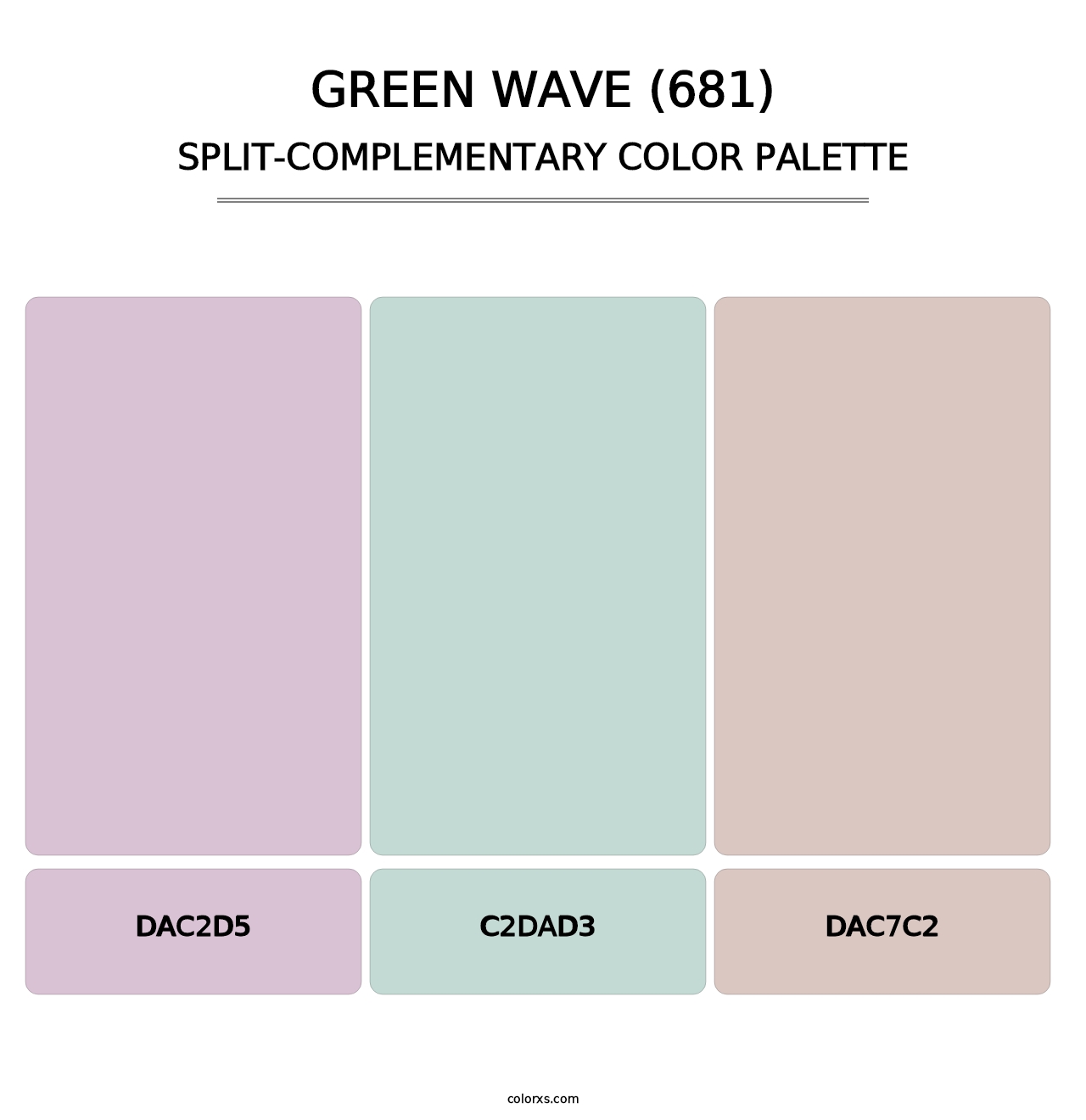 Green Wave (681) - Split-Complementary Color Palette