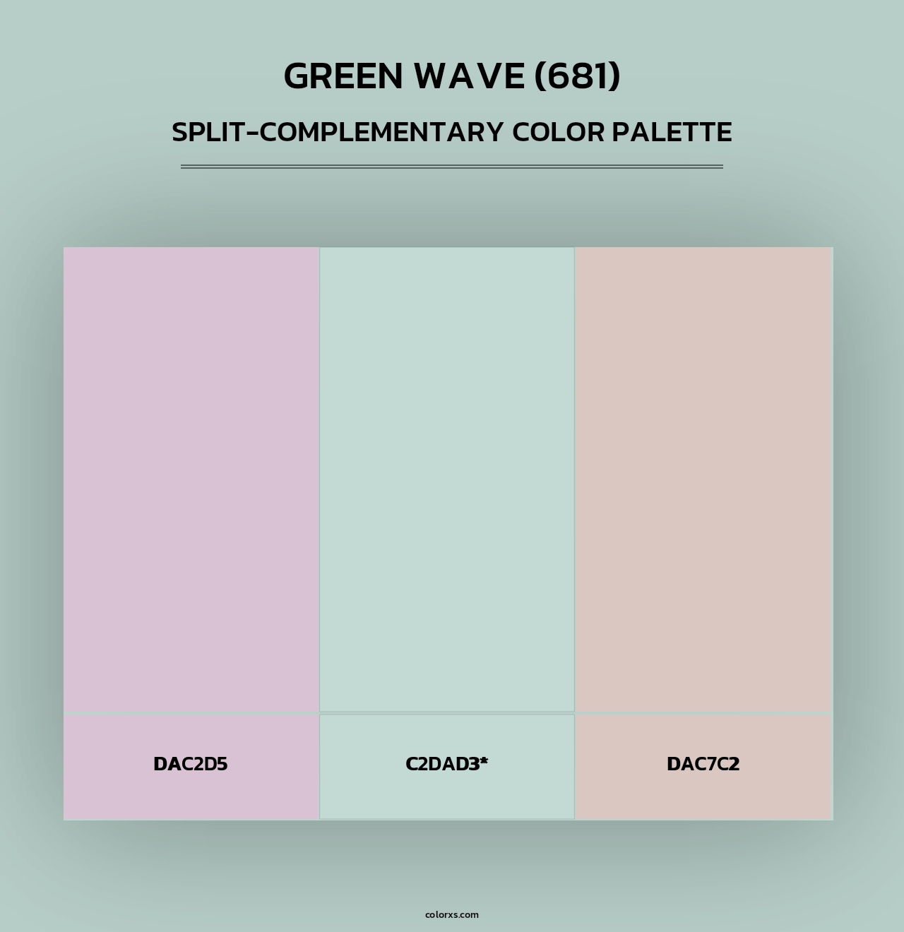 Green Wave (681) - Split-Complementary Color Palette
