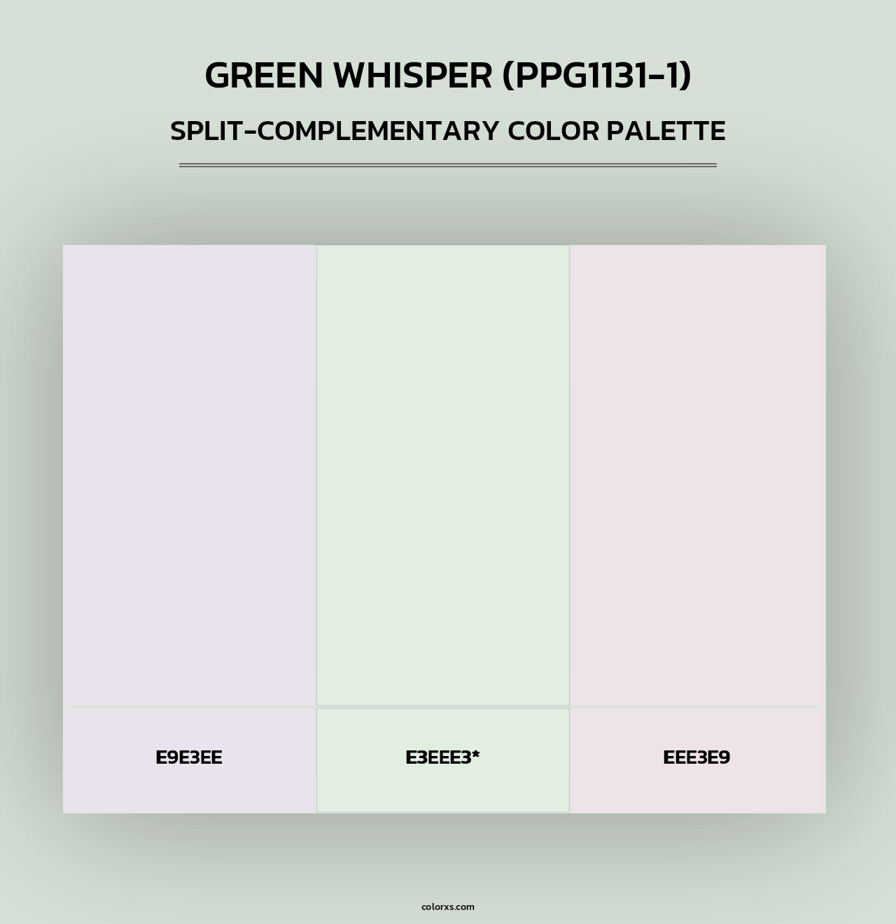 Green Whisper (PPG1131-1) - Split-Complementary Color Palette