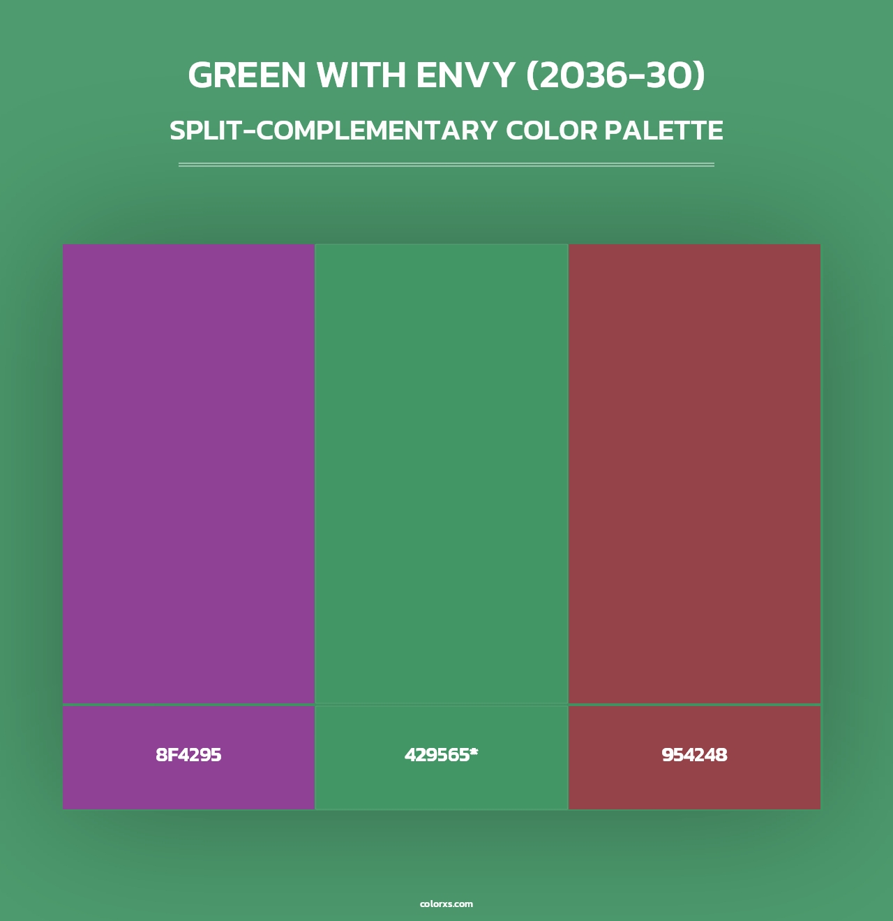 Green with Envy (2036-30) - Split-Complementary Color Palette