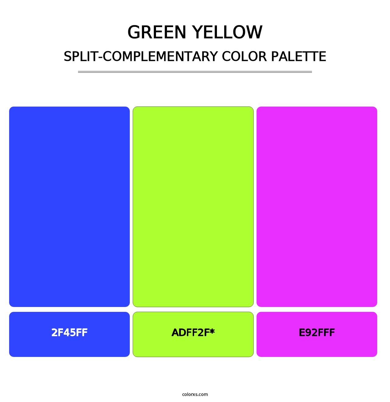 Green Yellow - Split-Complementary Color Palette
