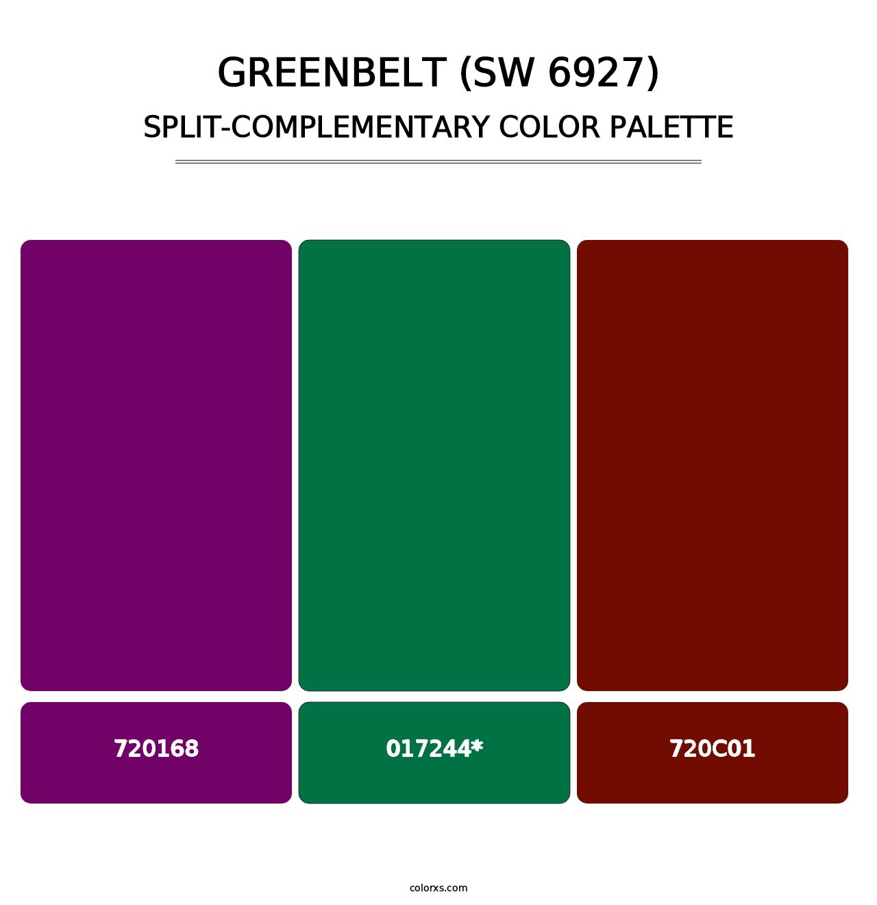 Greenbelt (SW 6927) - Split-Complementary Color Palette