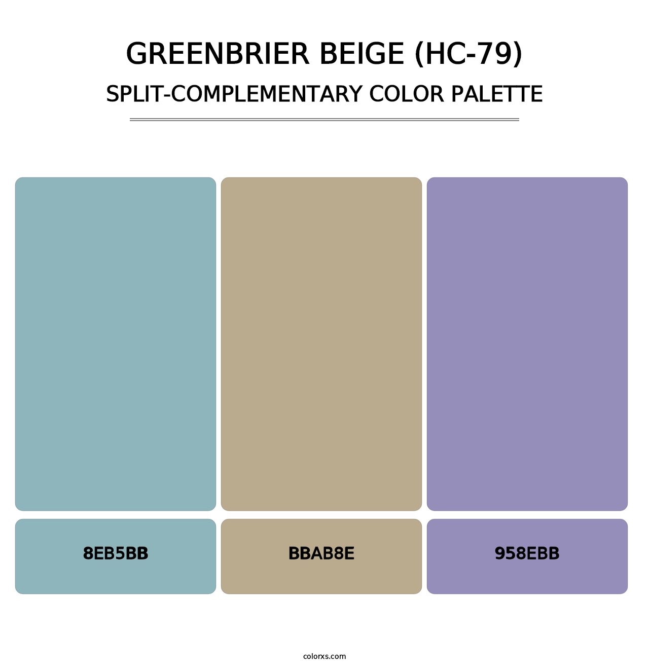 Greenbrier Beige (HC-79) - Split-Complementary Color Palette