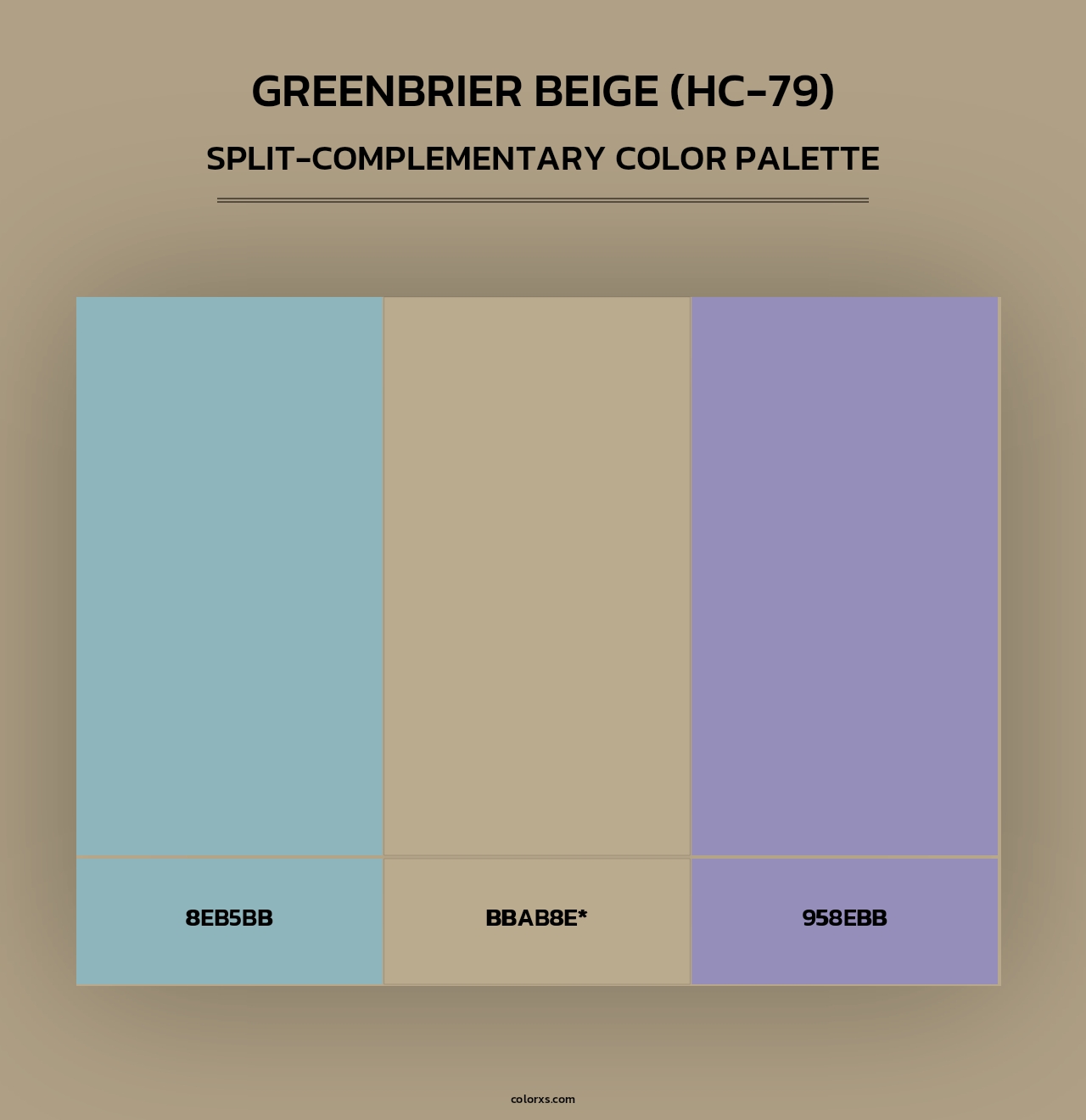 Greenbrier Beige (HC-79) - Split-Complementary Color Palette