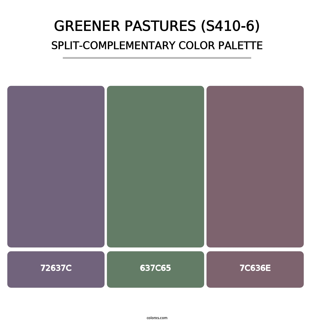 Greener Pastures (S410-6) - Split-Complementary Color Palette