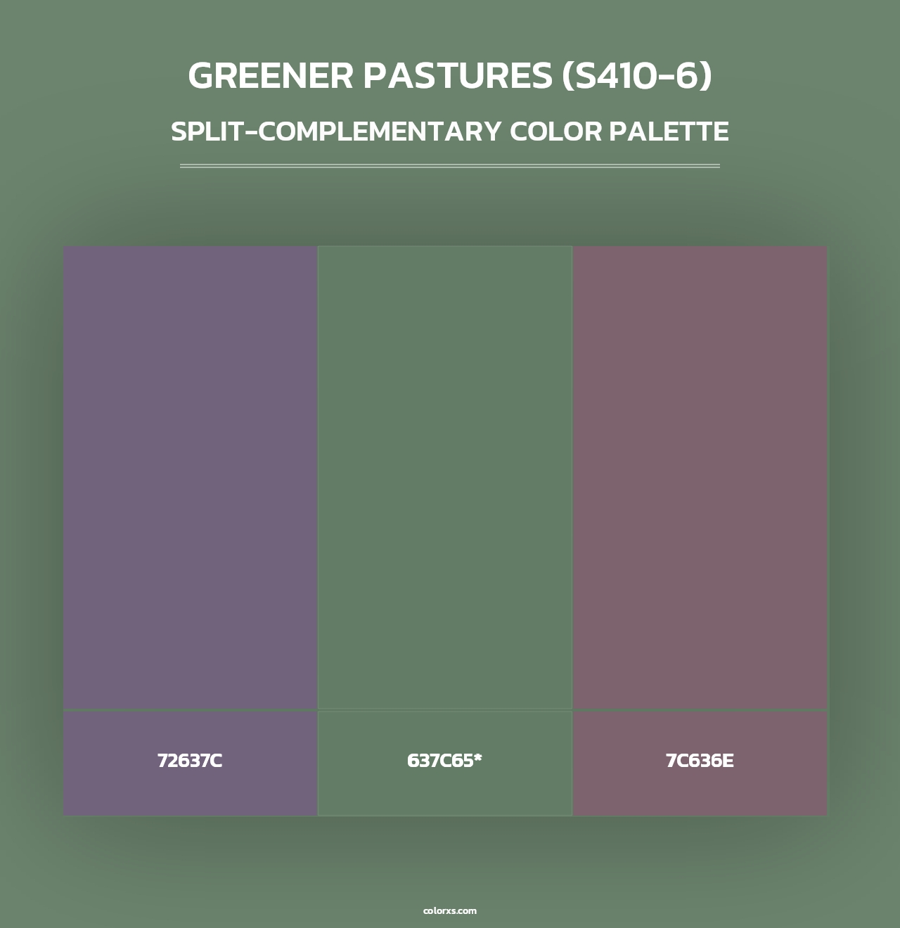 Greener Pastures (S410-6) - Split-Complementary Color Palette