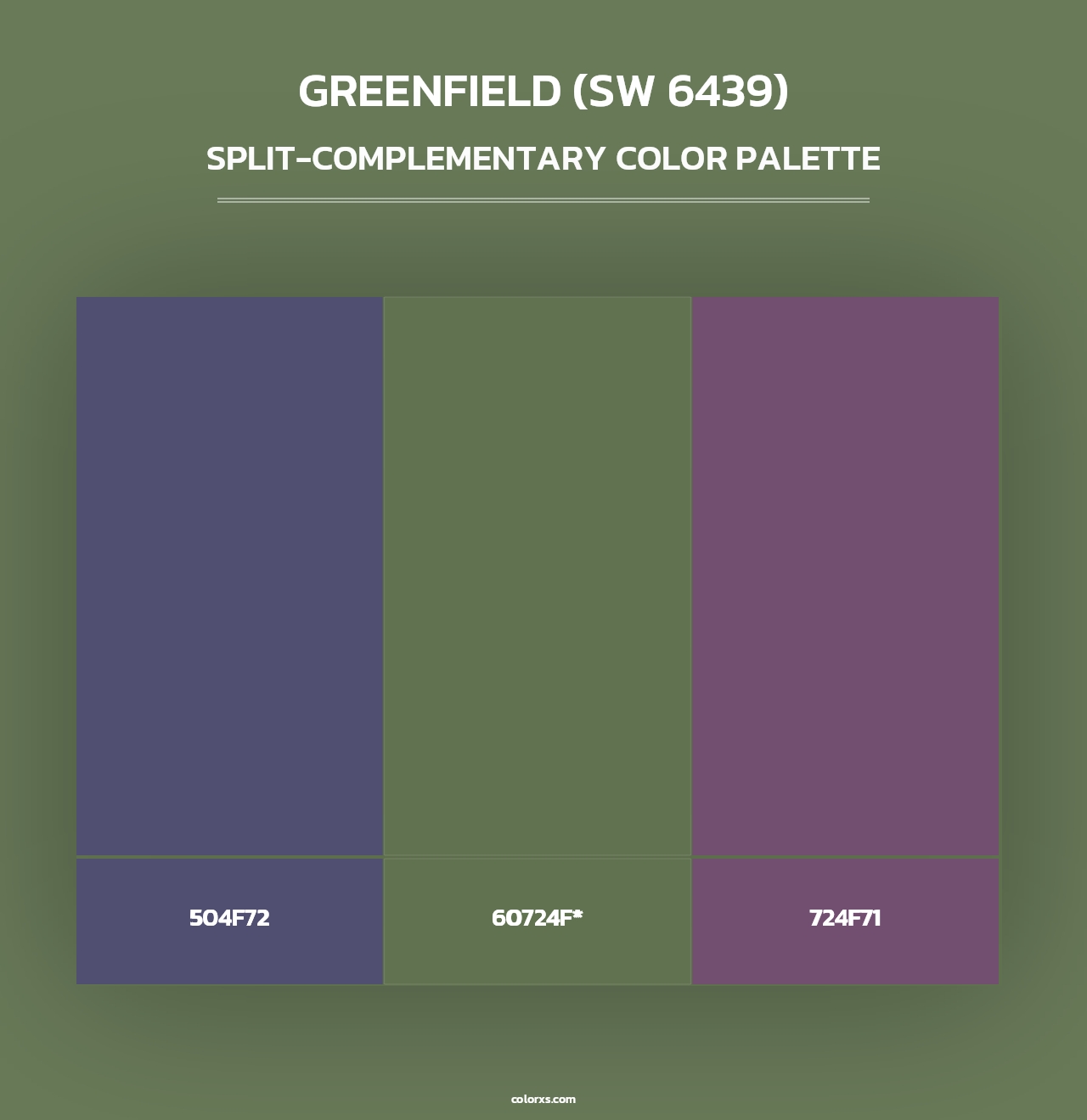Greenfield (SW 6439) - Split-Complementary Color Palette