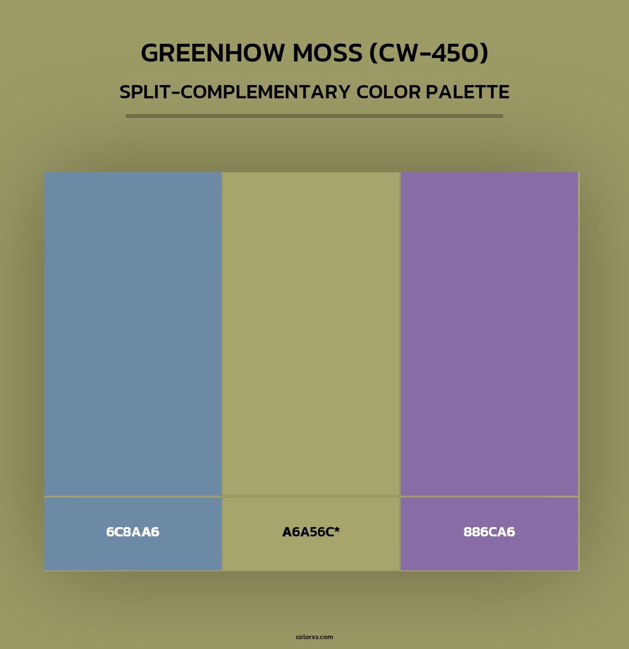 Greenhow Moss (CW-450) - Split-Complementary Color Palette