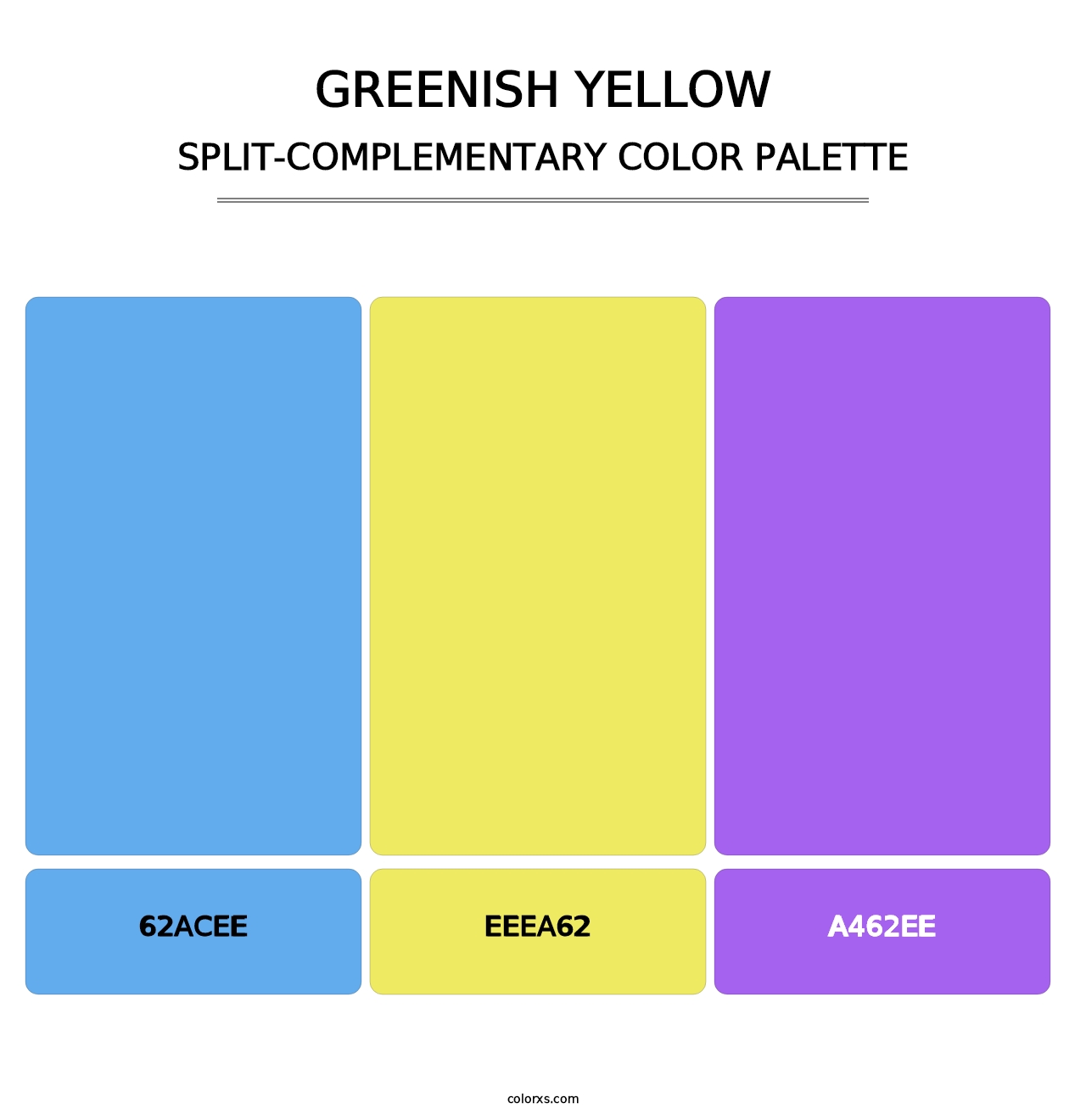 Greenish Yellow - Split-Complementary Color Palette