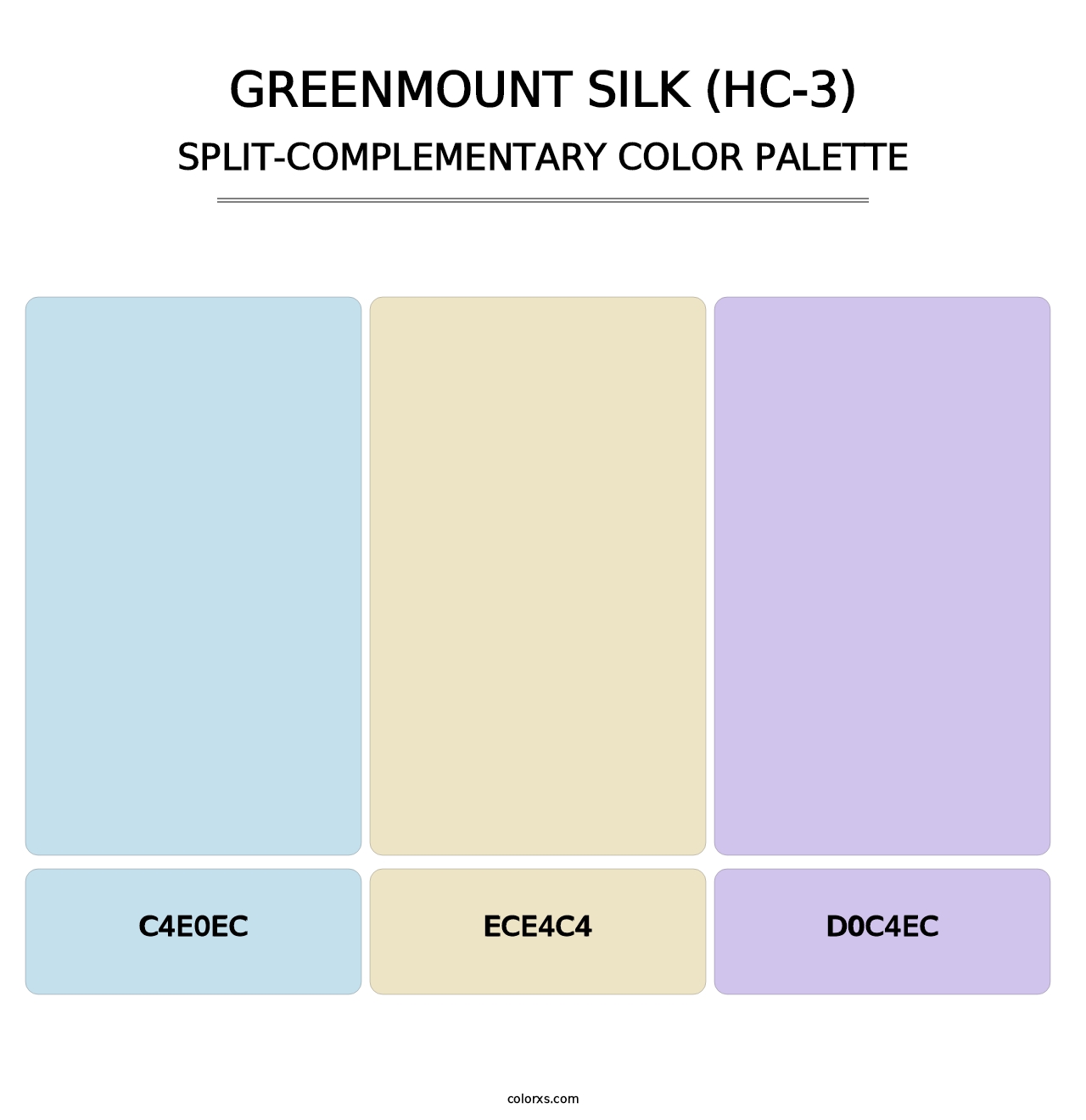 Greenmount Silk (HC-3) - Split-Complementary Color Palette