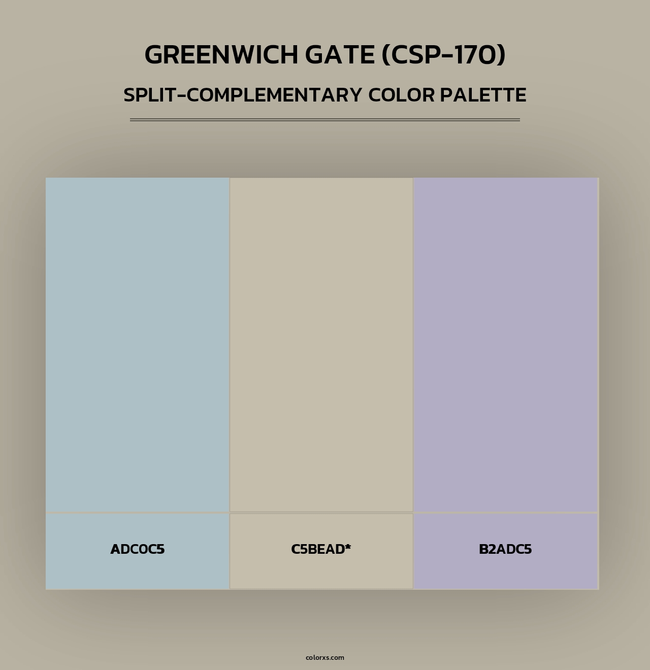 Greenwich Gate (CSP-170) - Split-Complementary Color Palette