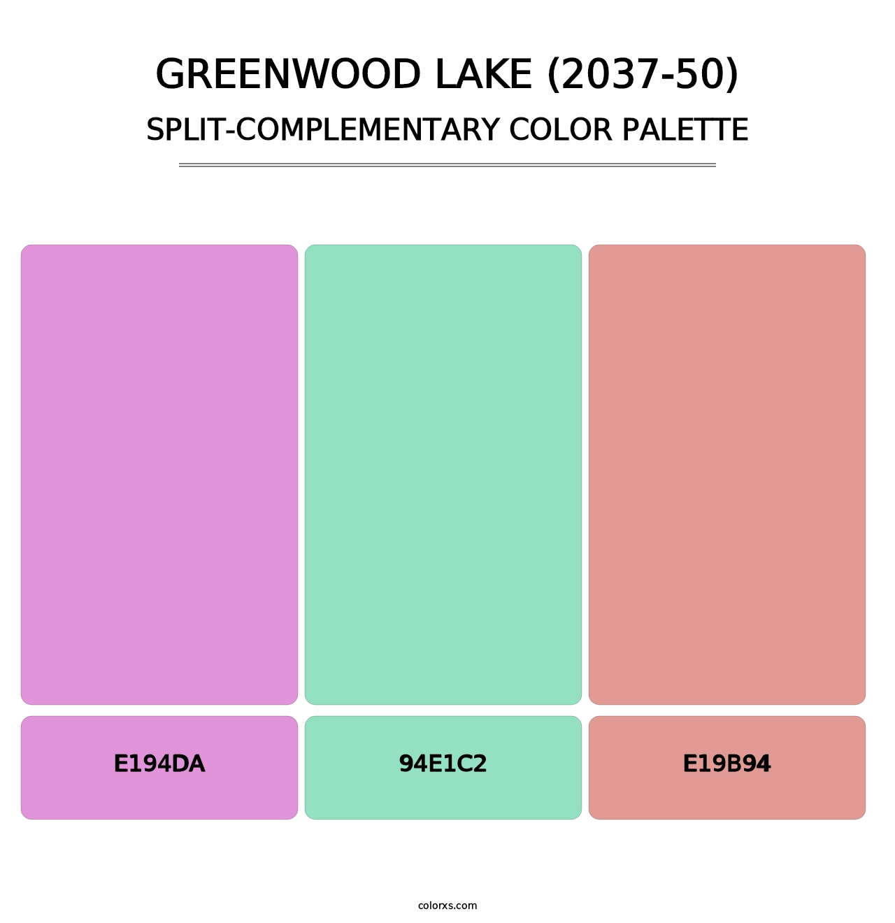 Greenwood Lake (2037-50) - Split-Complementary Color Palette