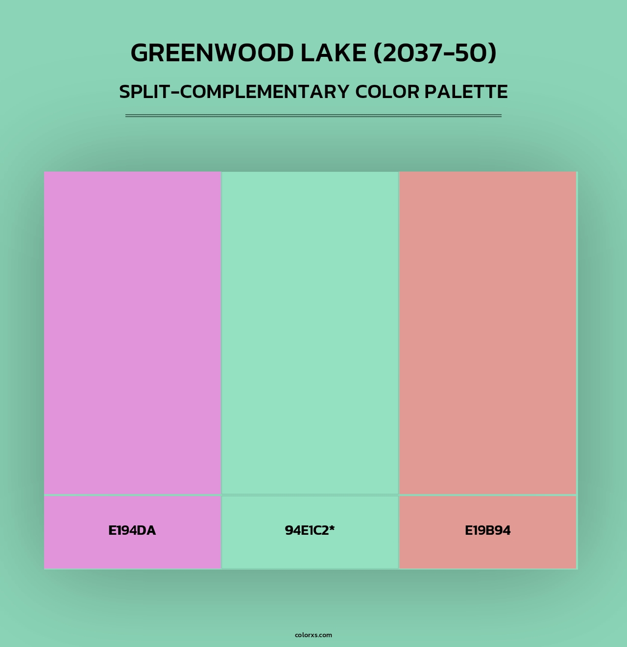 Greenwood Lake (2037-50) - Split-Complementary Color Palette
