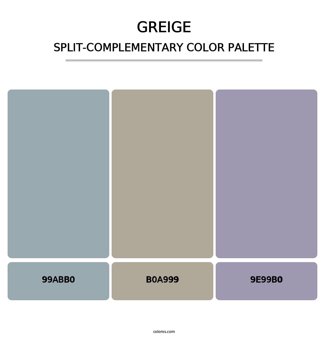 Greige - Split-Complementary Color Palette