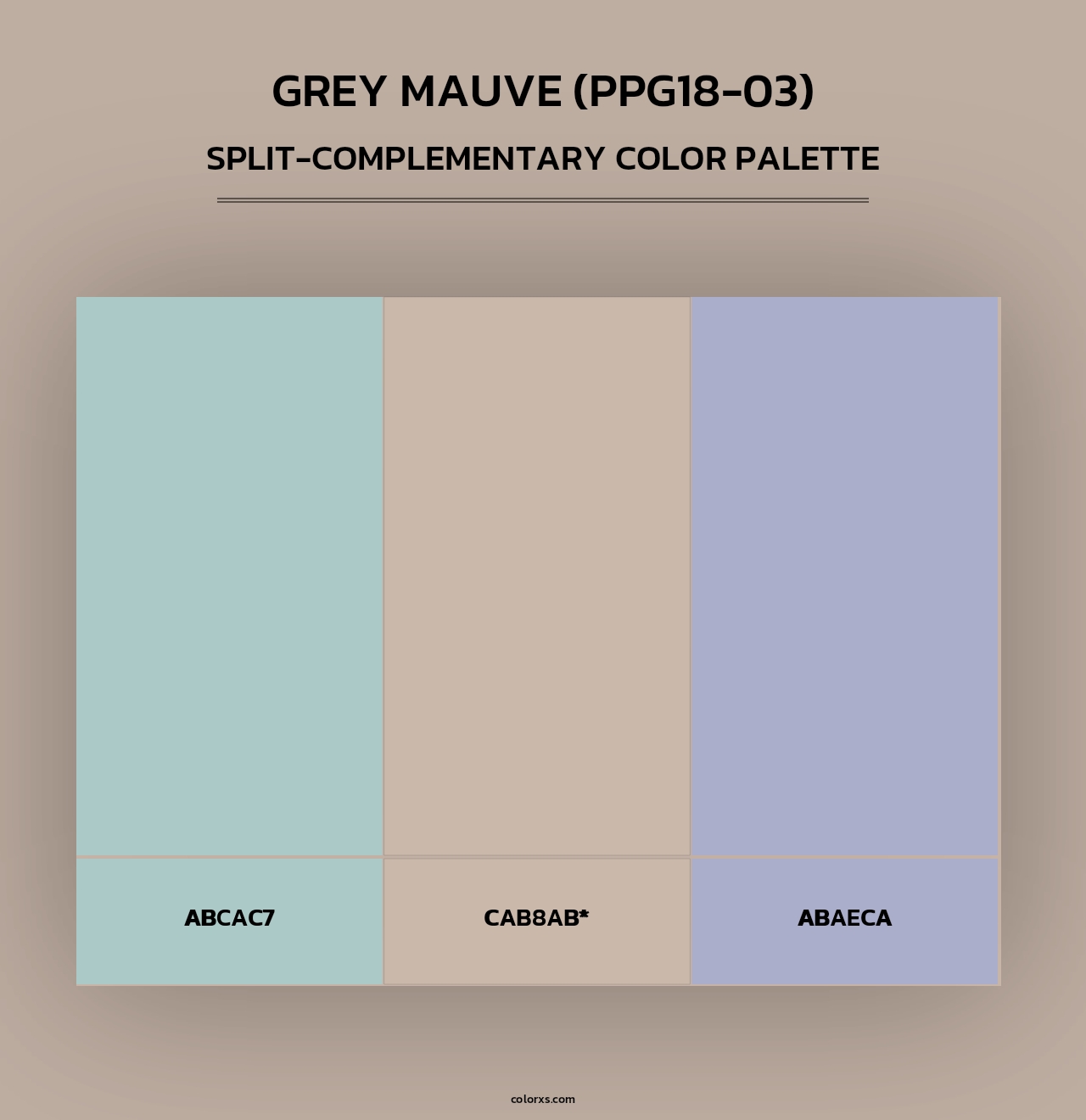 Grey Mauve (PPG18-03) - Split-Complementary Color Palette