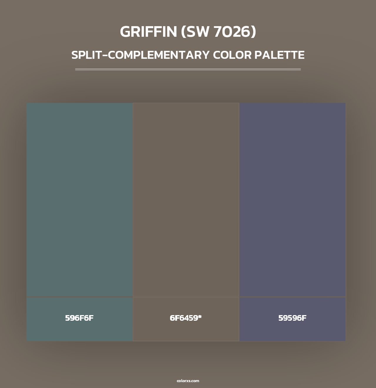 Griffin (SW 7026) - Split-Complementary Color Palette