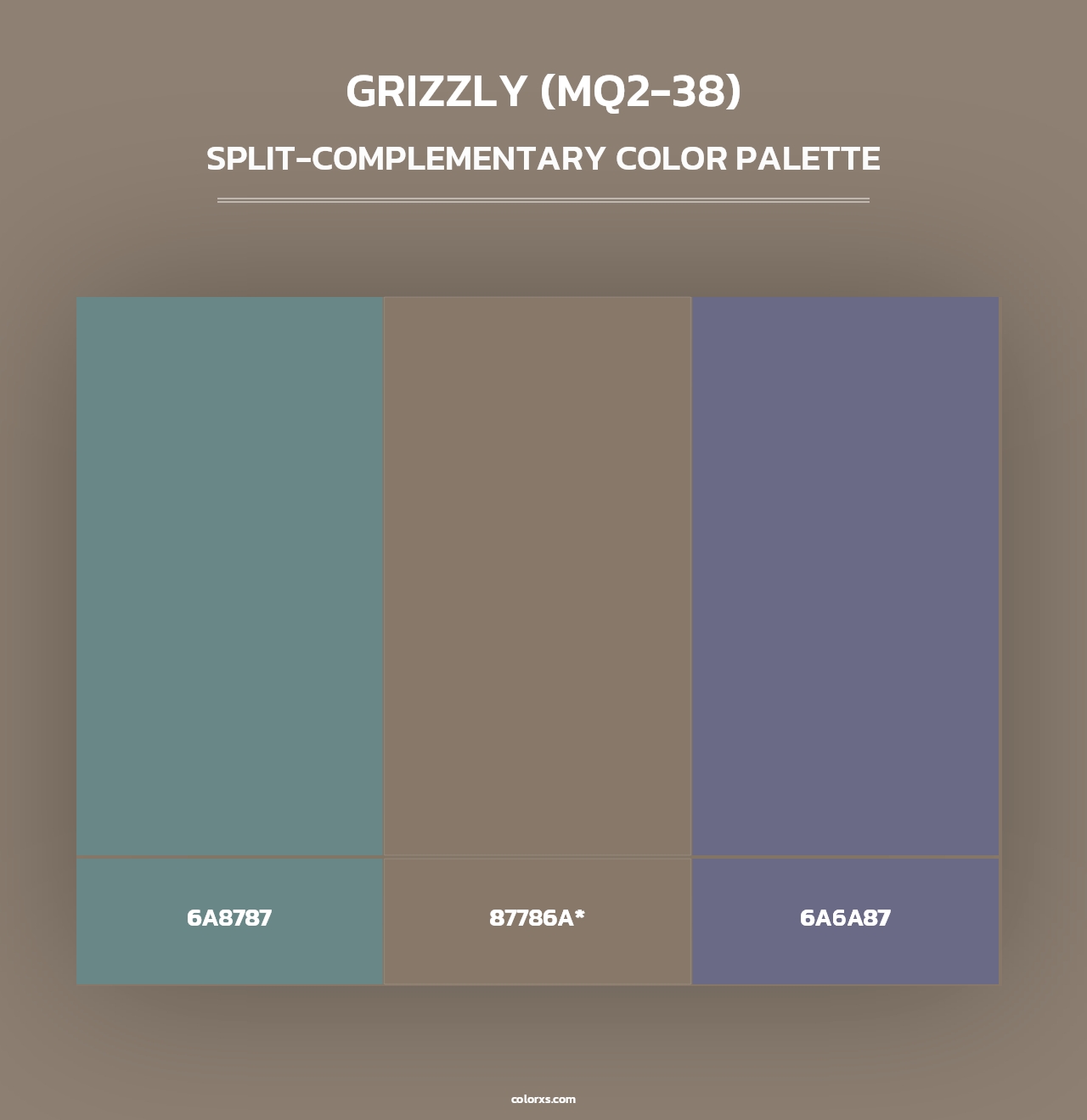 Grizzly (MQ2-38) - Split-Complementary Color Palette