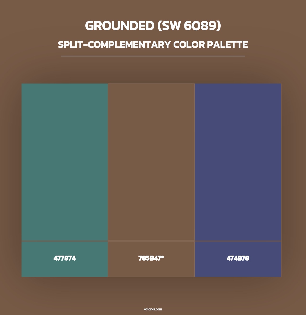 Grounded (SW 6089) - Split-Complementary Color Palette