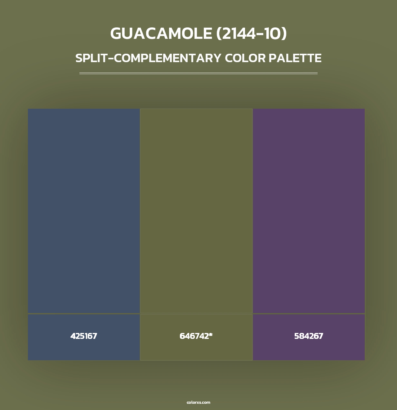 Guacamole (2144-10) - Split-Complementary Color Palette