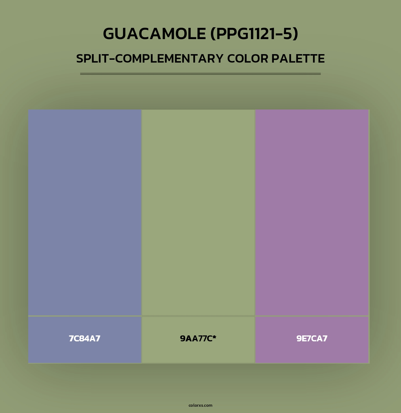 Guacamole (PPG1121-5) - Split-Complementary Color Palette