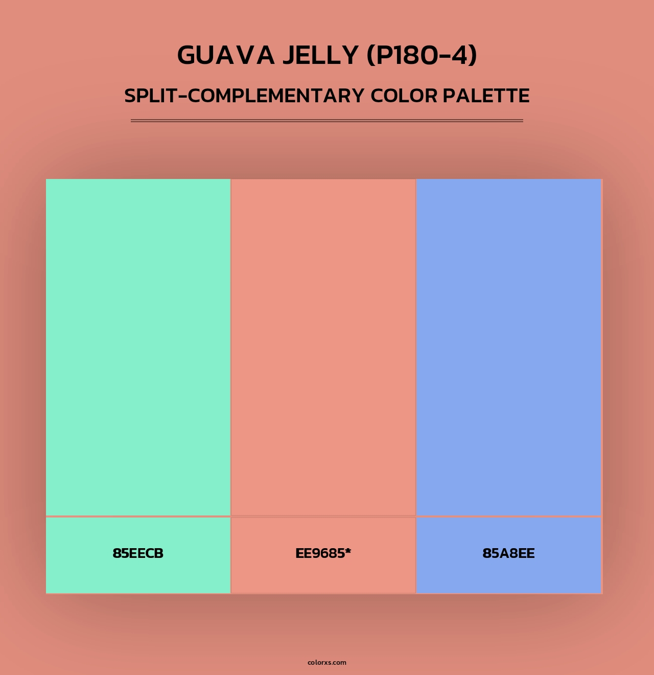 Guava Jelly (P180-4) - Split-Complementary Color Palette
