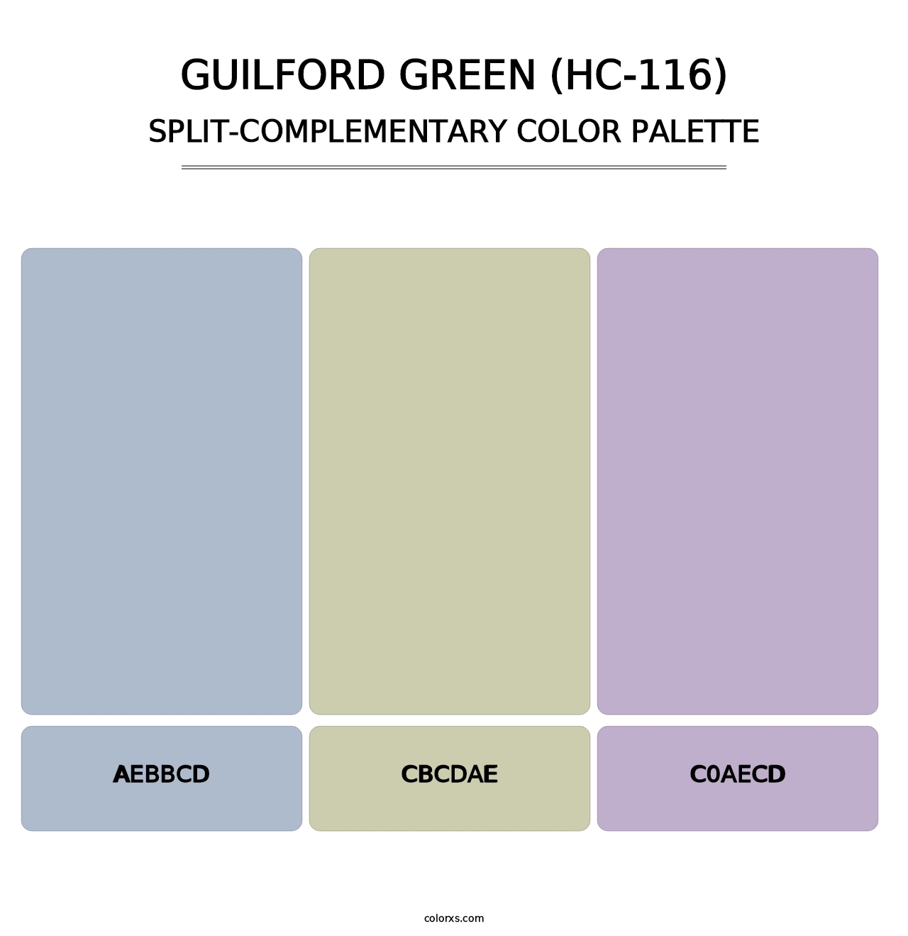Guilford Green (HC-116) - Split-Complementary Color Palette