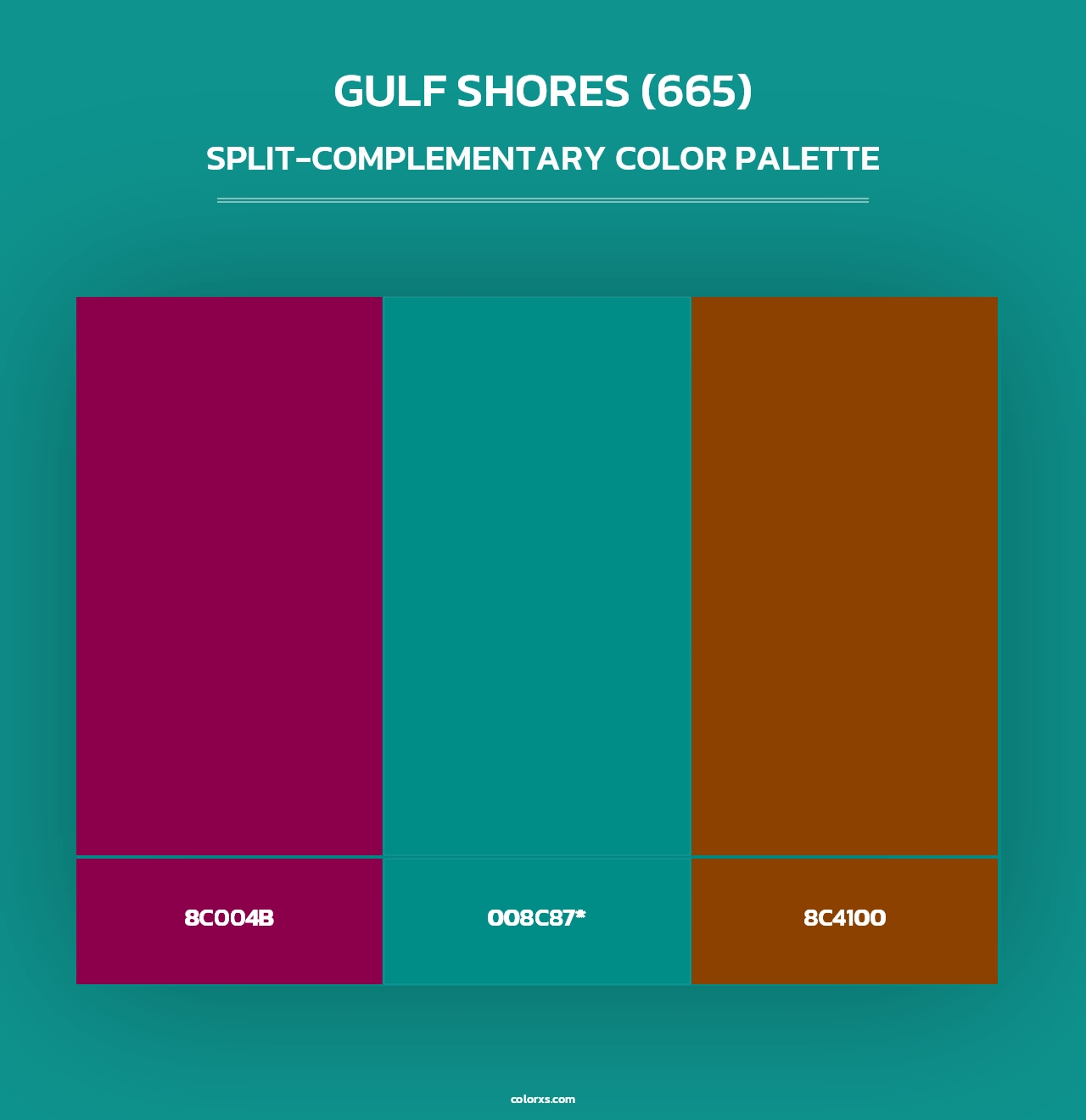 Gulf Shores (665) - Split-Complementary Color Palette