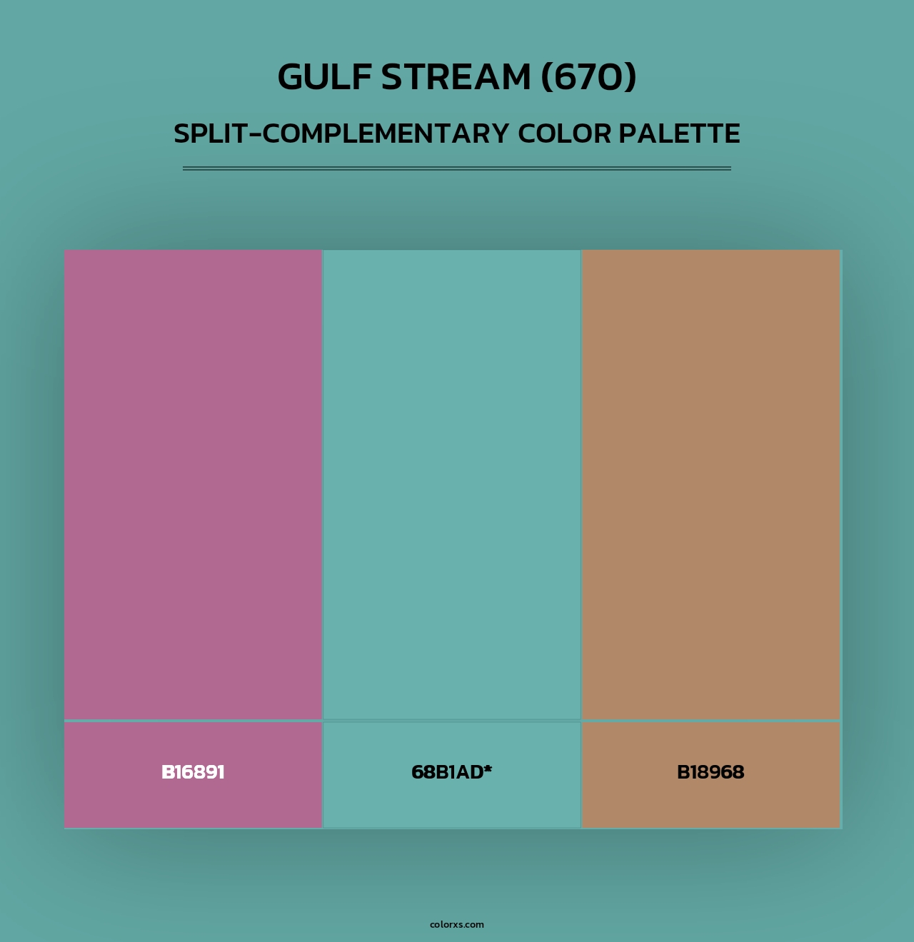 Gulf Stream (670) - Split-Complementary Color Palette