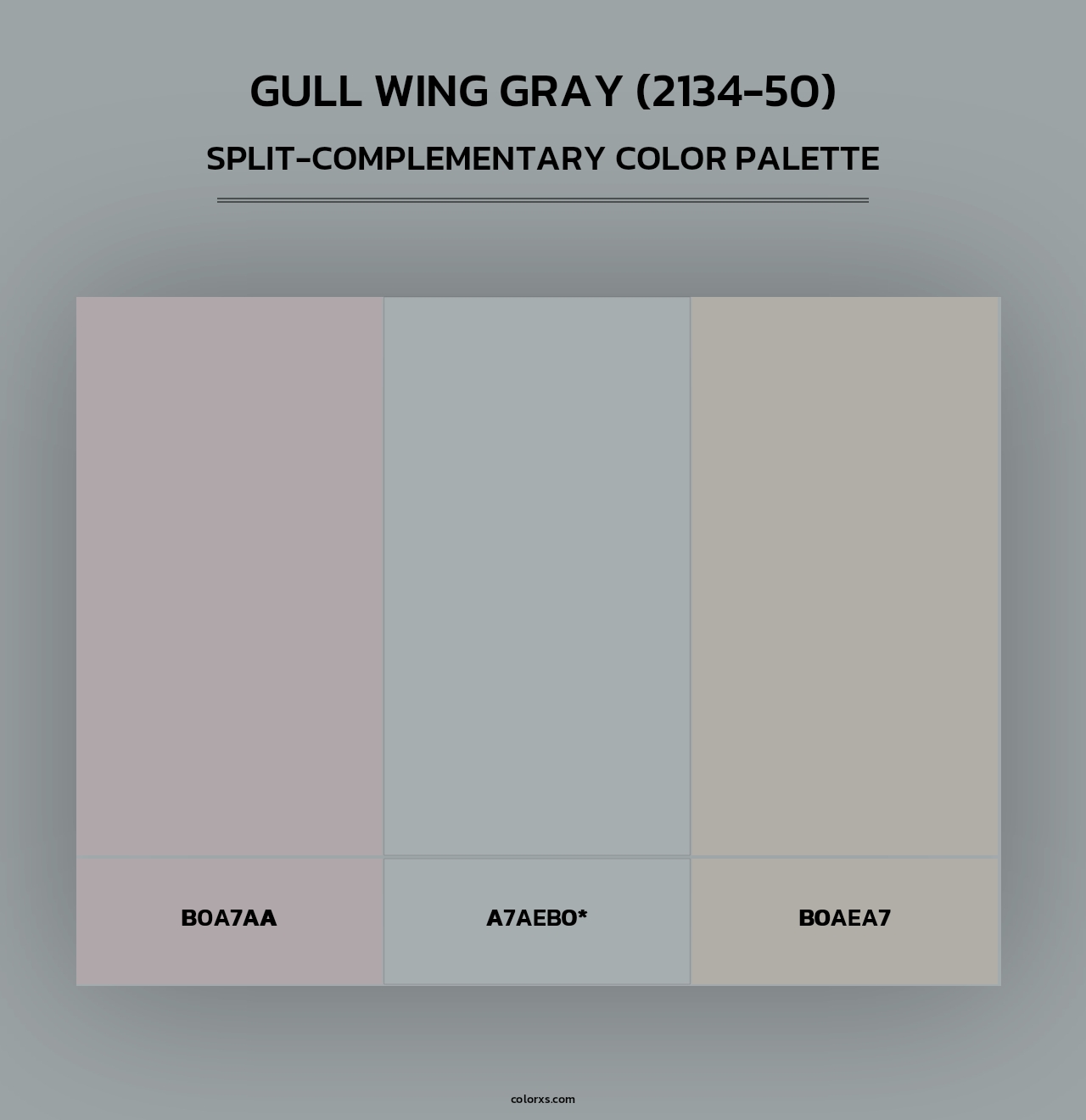 Gull Wing Gray (2134-50) - Split-Complementary Color Palette