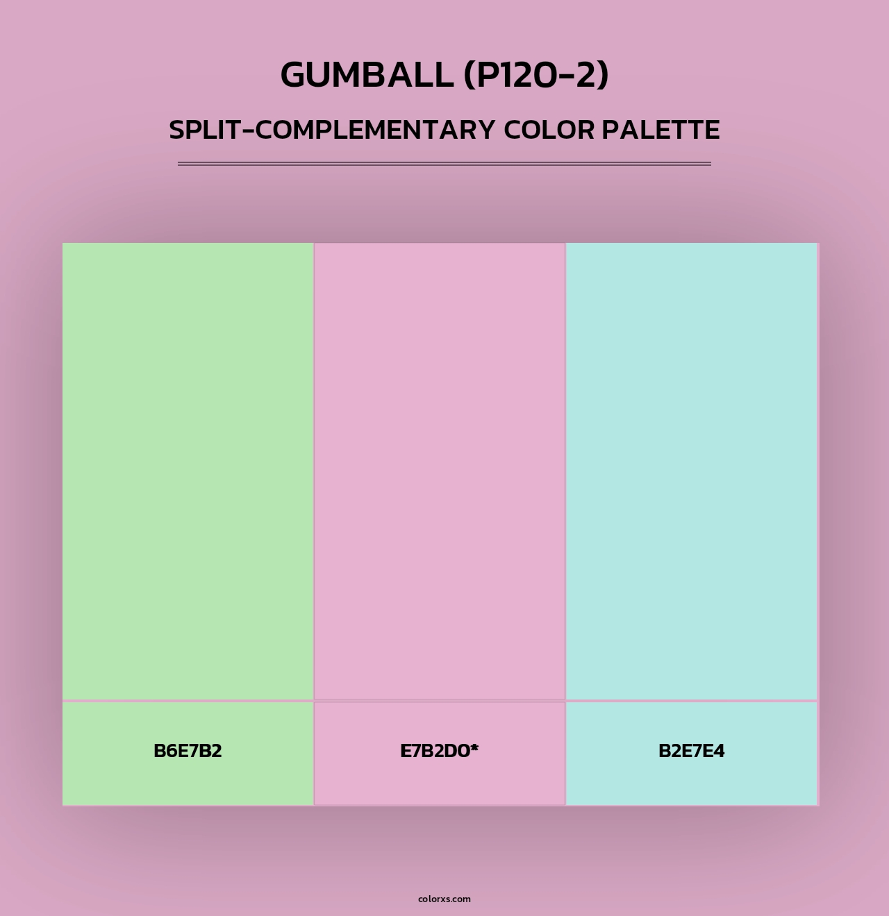 Gumball (P120-2) - Split-Complementary Color Palette