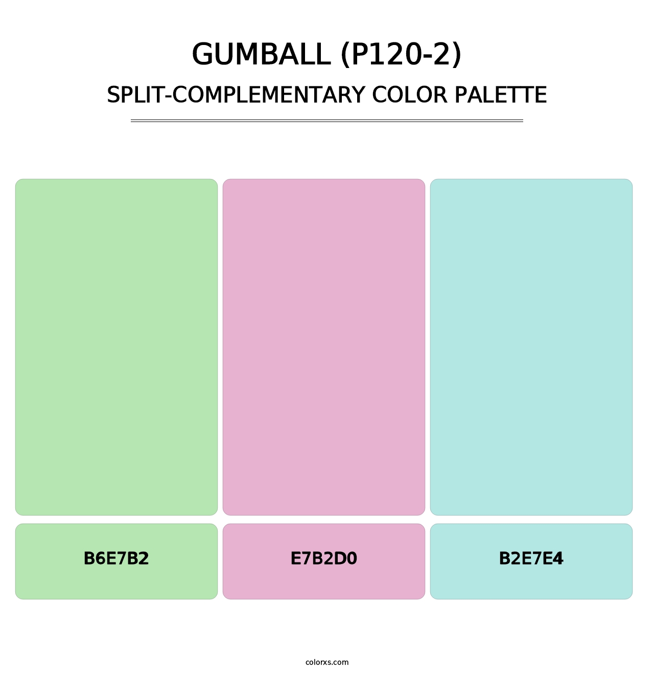 Gumball (P120-2) - Split-Complementary Color Palette