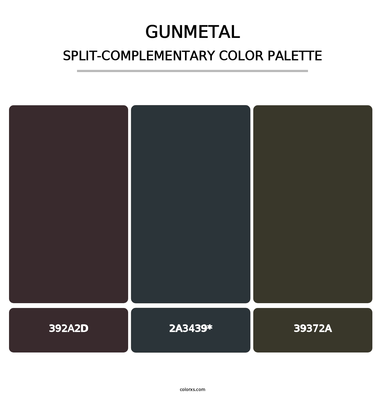 Gunmetal - Split-Complementary Color Palette