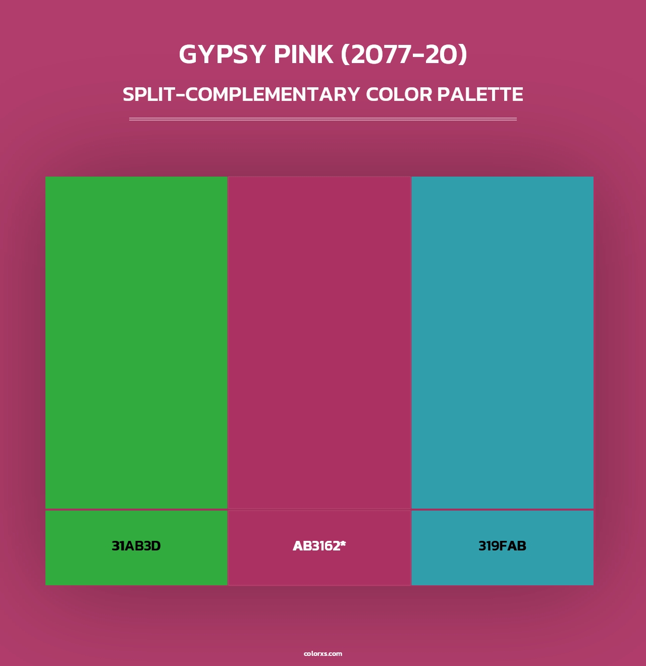 Gypsy Pink (2077-20) - Split-Complementary Color Palette