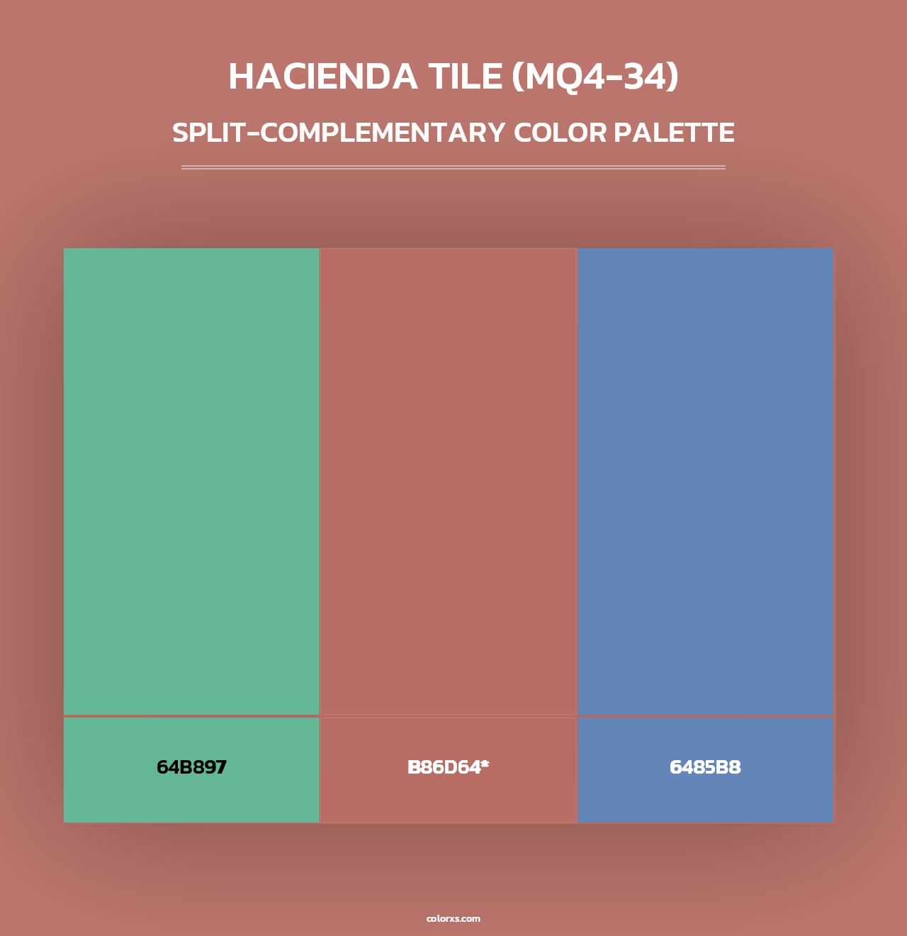 Hacienda Tile (MQ4-34) - Split-Complementary Color Palette