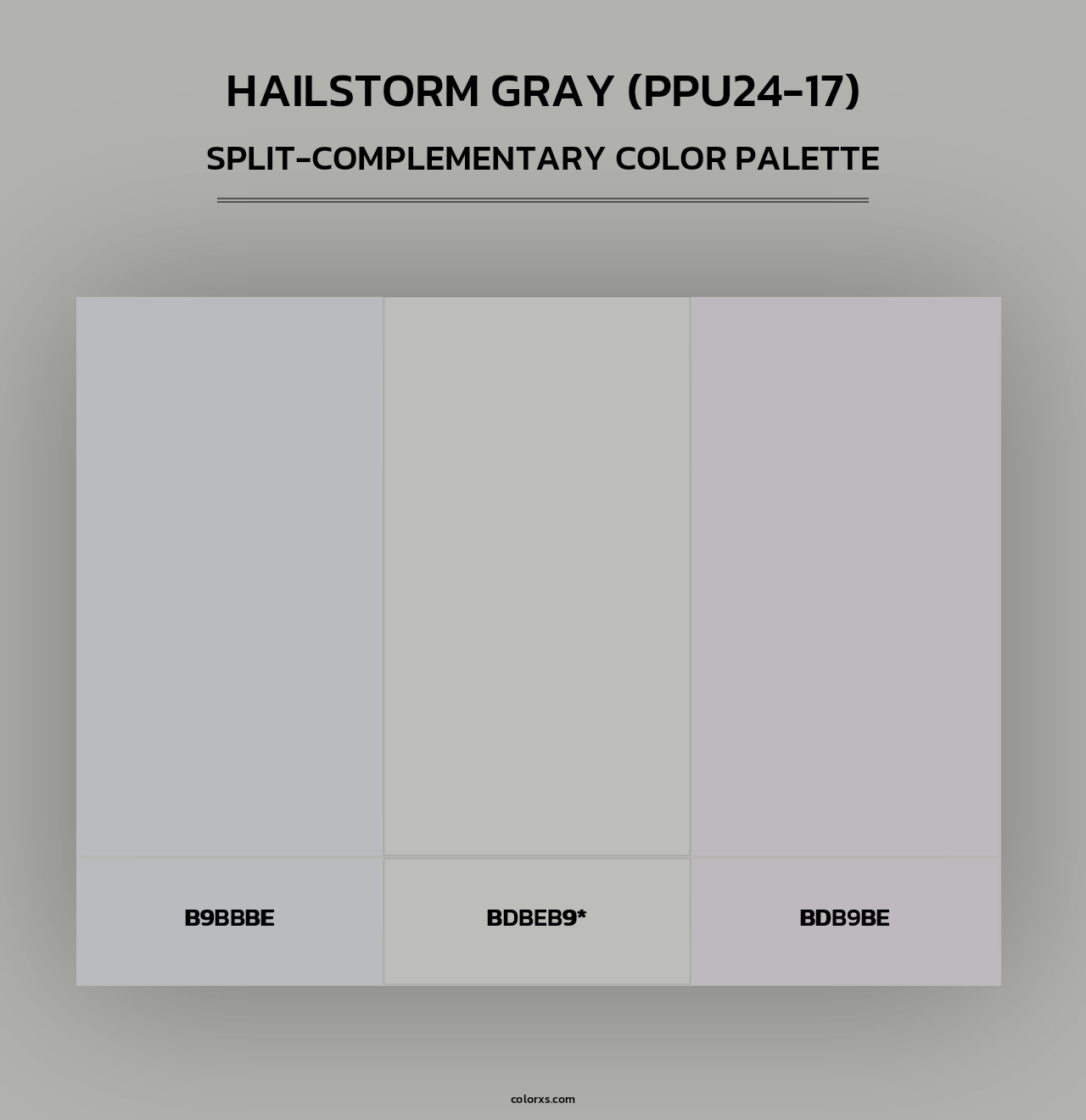 Hailstorm Gray (PPU24-17) - Split-Complementary Color Palette