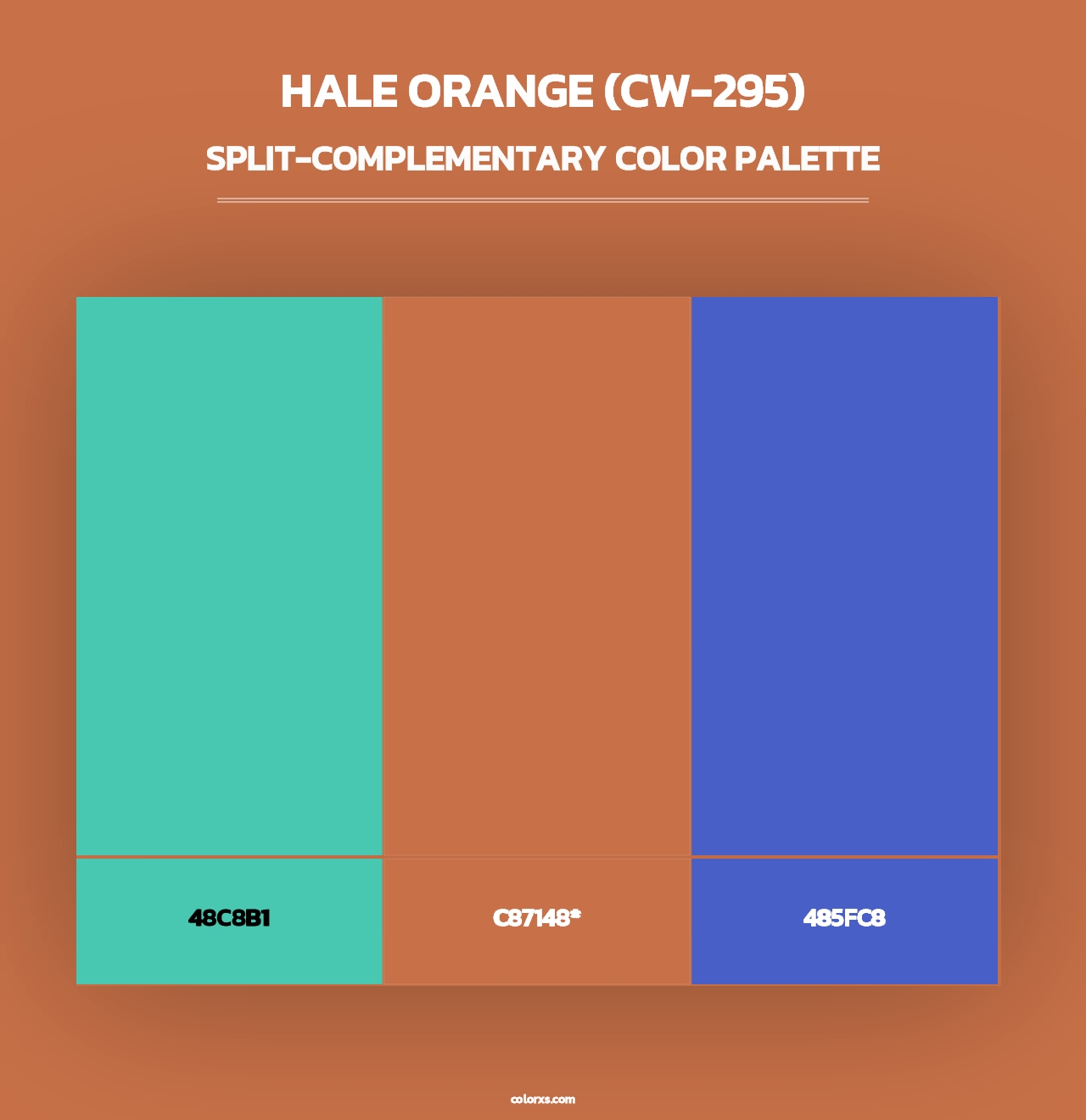 Hale Orange (CW-295) - Split-Complementary Color Palette