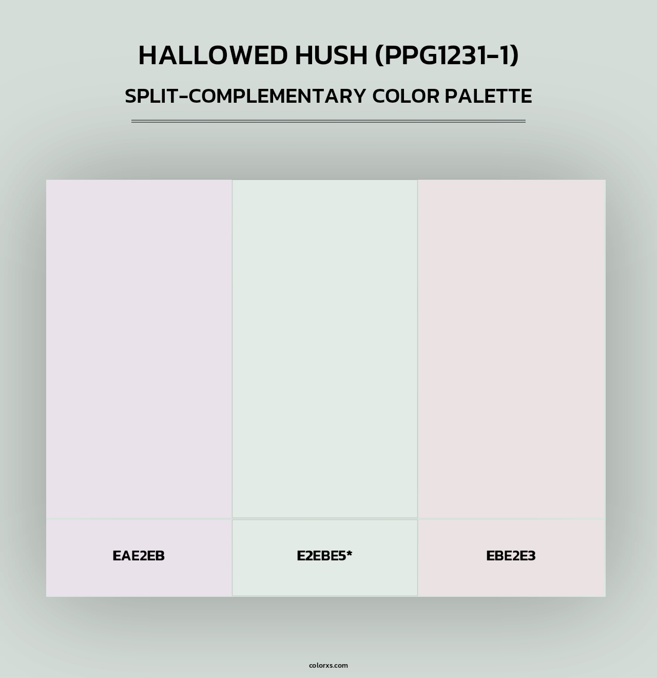 Hallowed Hush (PPG1231-1) - Split-Complementary Color Palette