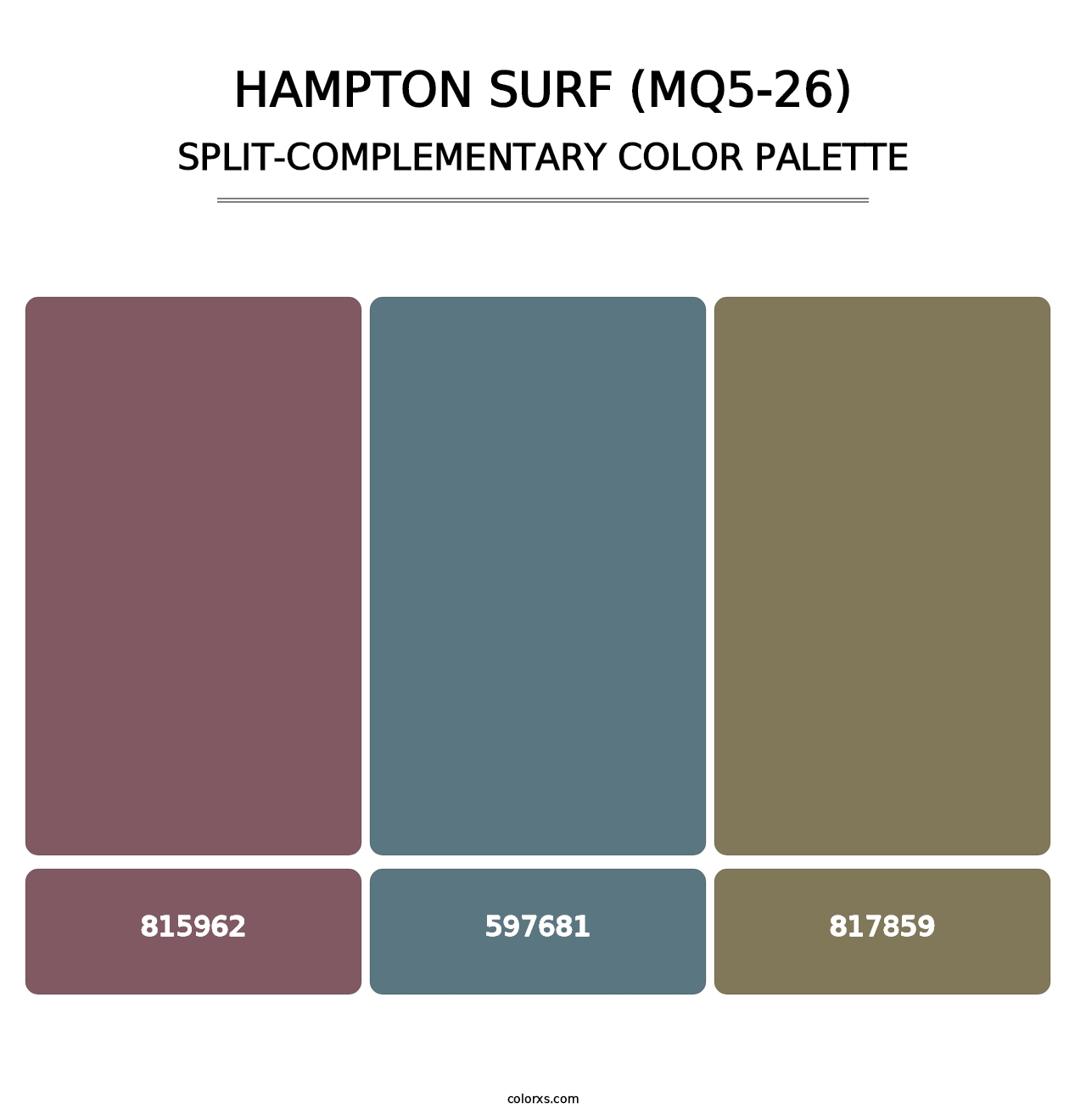 Hampton Surf (MQ5-26) - Split-Complementary Color Palette